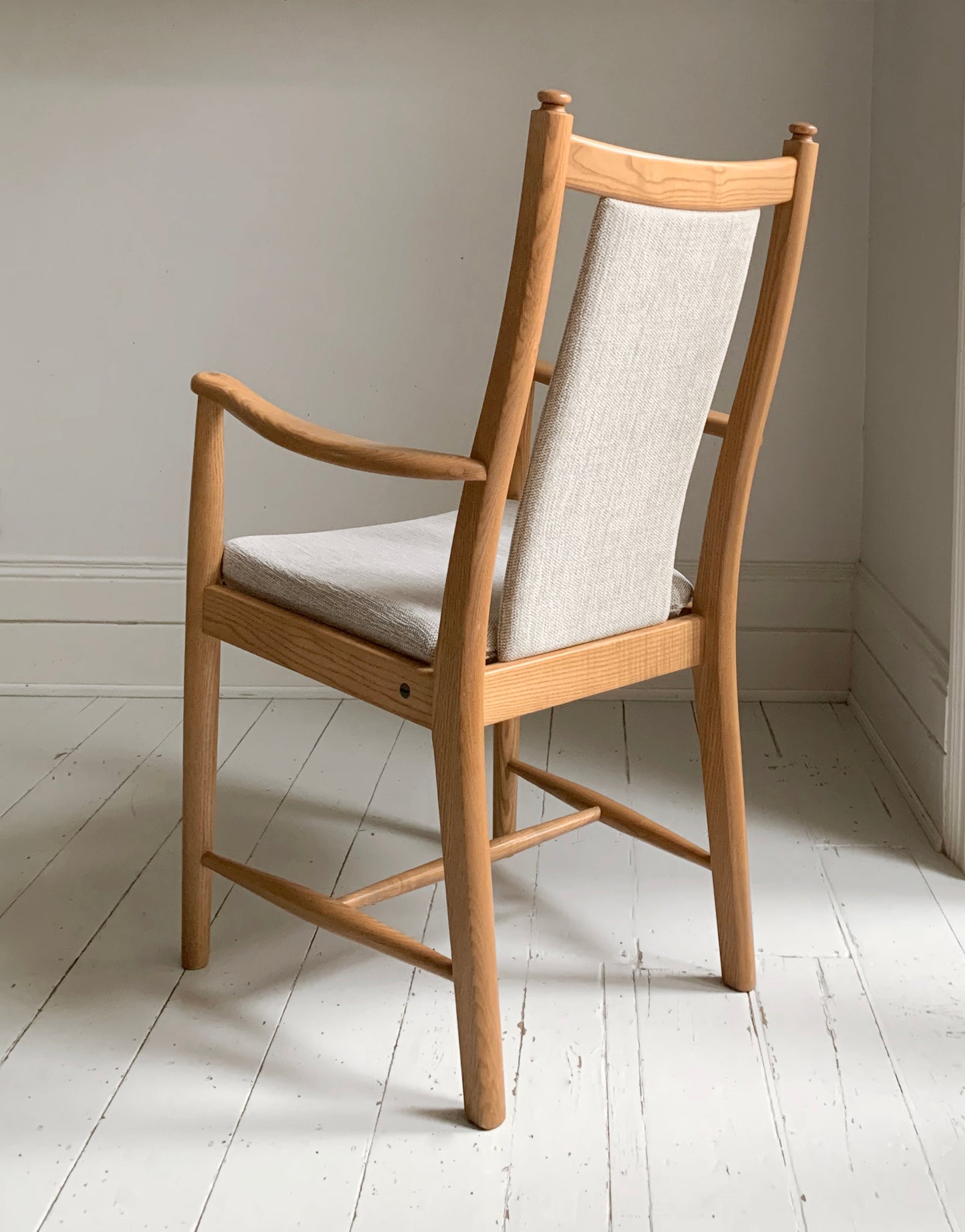 Pair of Ercol - Windsor - Penn Padded Back Dining Arm / Carver Chairs