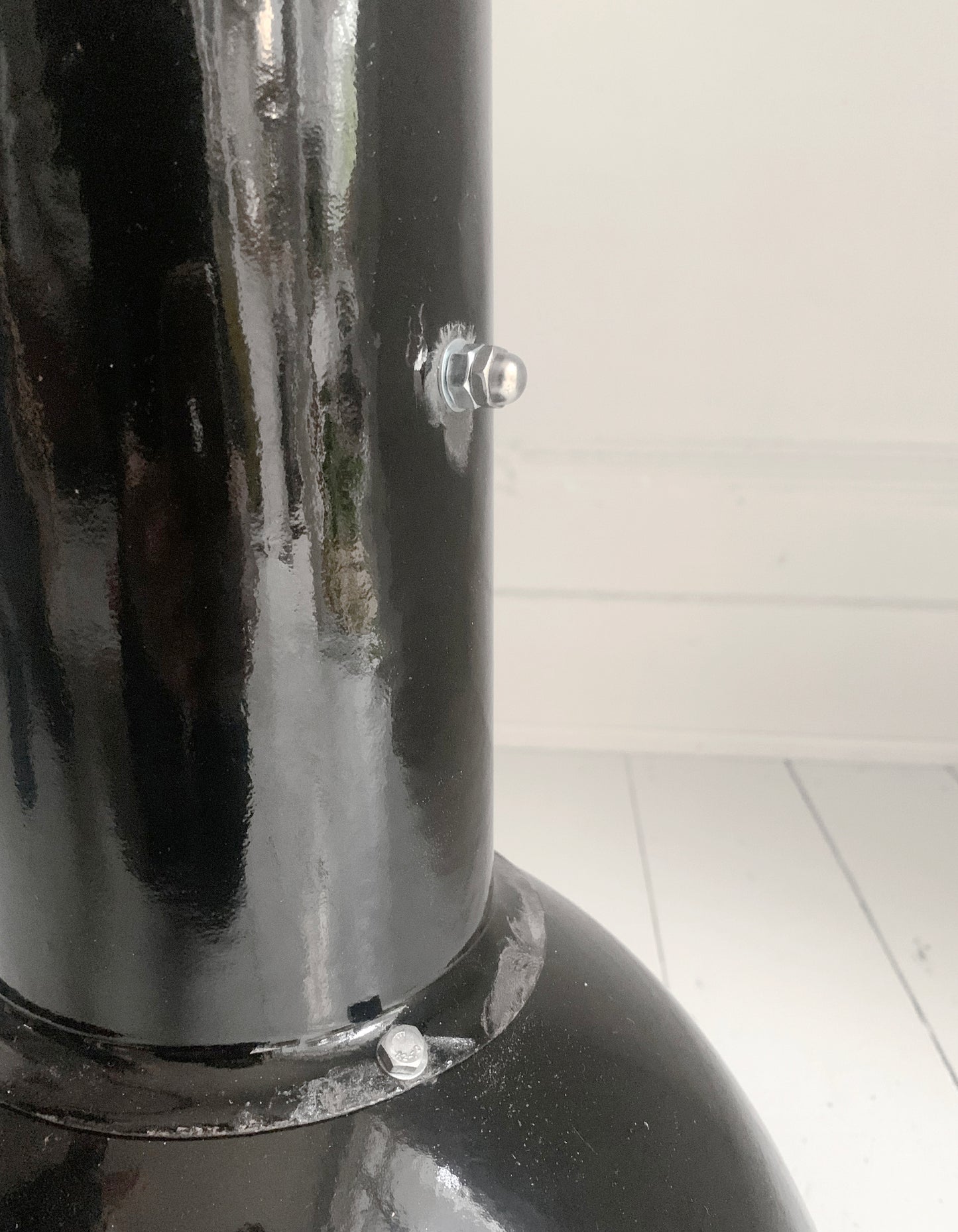 Vintage Industrial Black Enamel Pendant Lamp By Elektrosvit, 1950's / Soviet Era