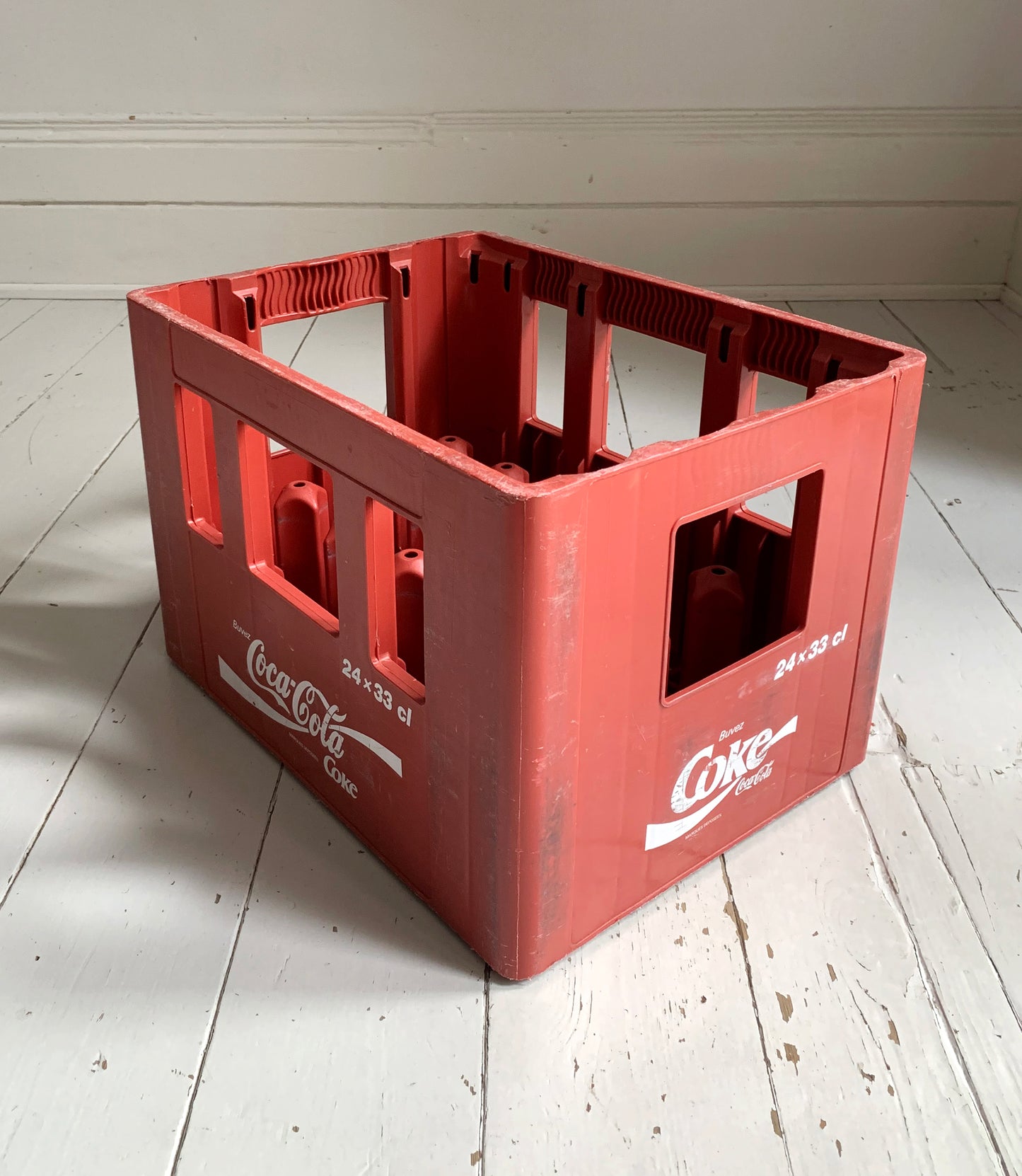 Vintage French Coca Cola / Coke Red Stacking Bottle Crate. Dated 1994