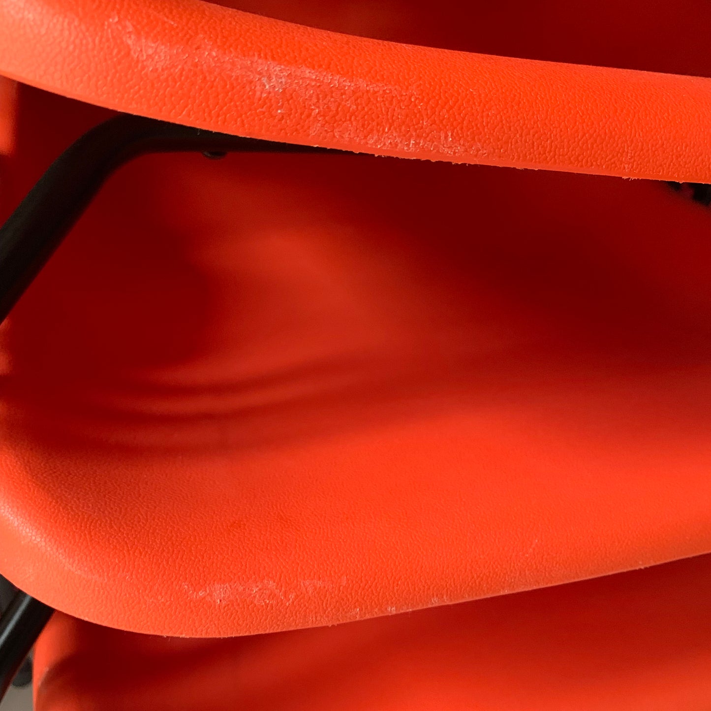 4 x Rare Vintage Robin Day, for Hille Orange Stacking Chairs w/ Arms