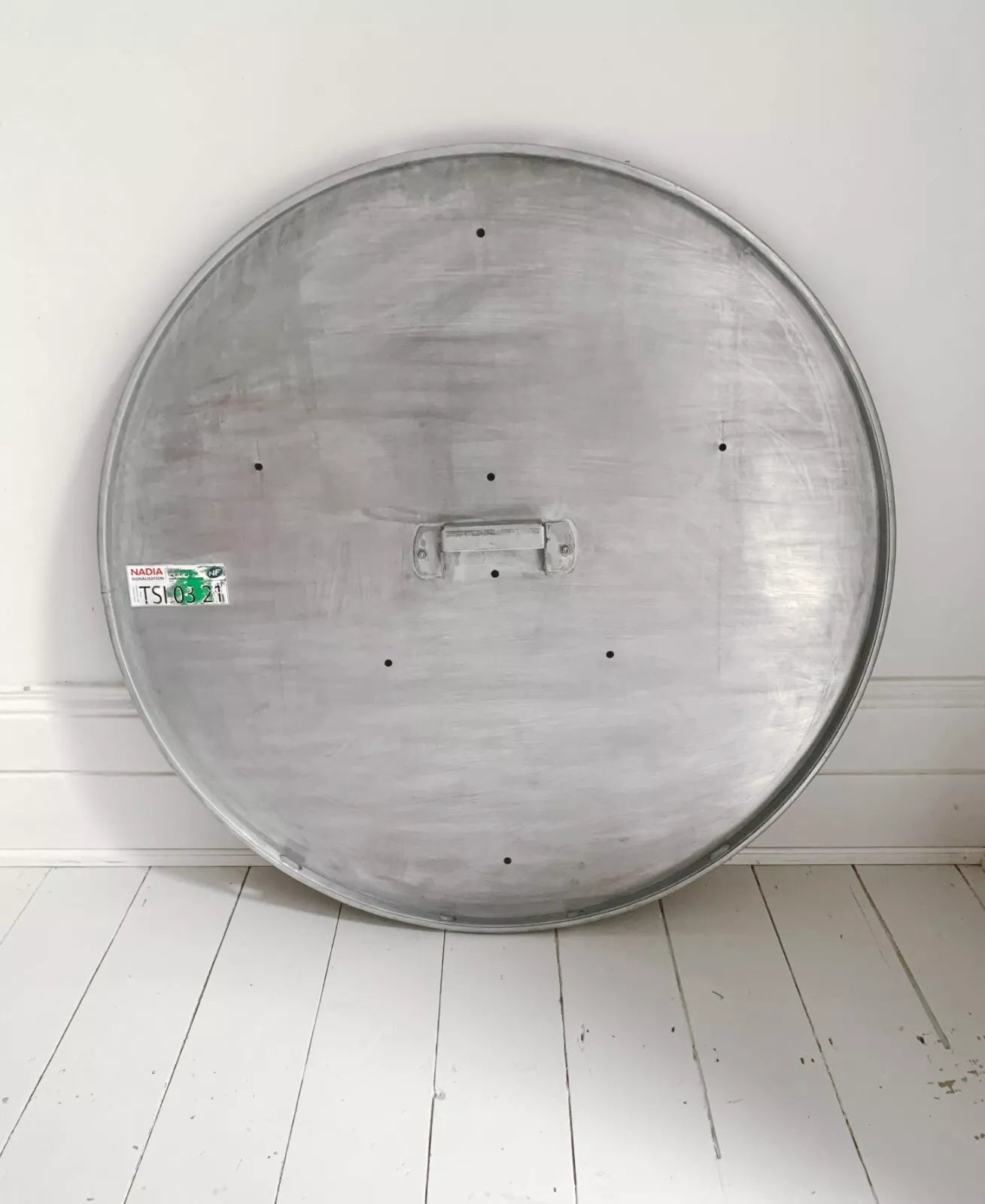 Genuine Large French Speed Sign '50' - Fifty Km/h, 86cm dia, Vinyl on Aluminium