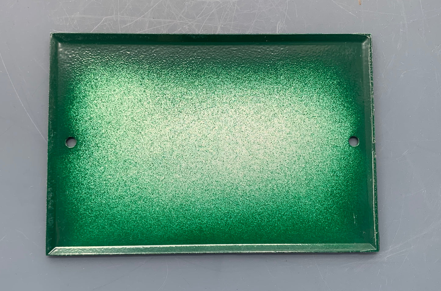 Green French Enamel # 1 Door Number / Plaque - White on Dark Green