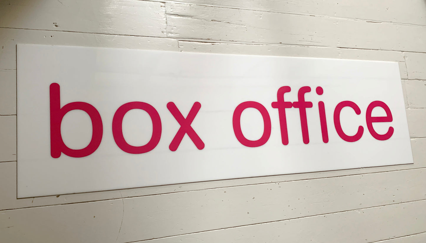 Large Original Kentish Town Forum HMV BOX OFFICE venue signage opaque Perspex
