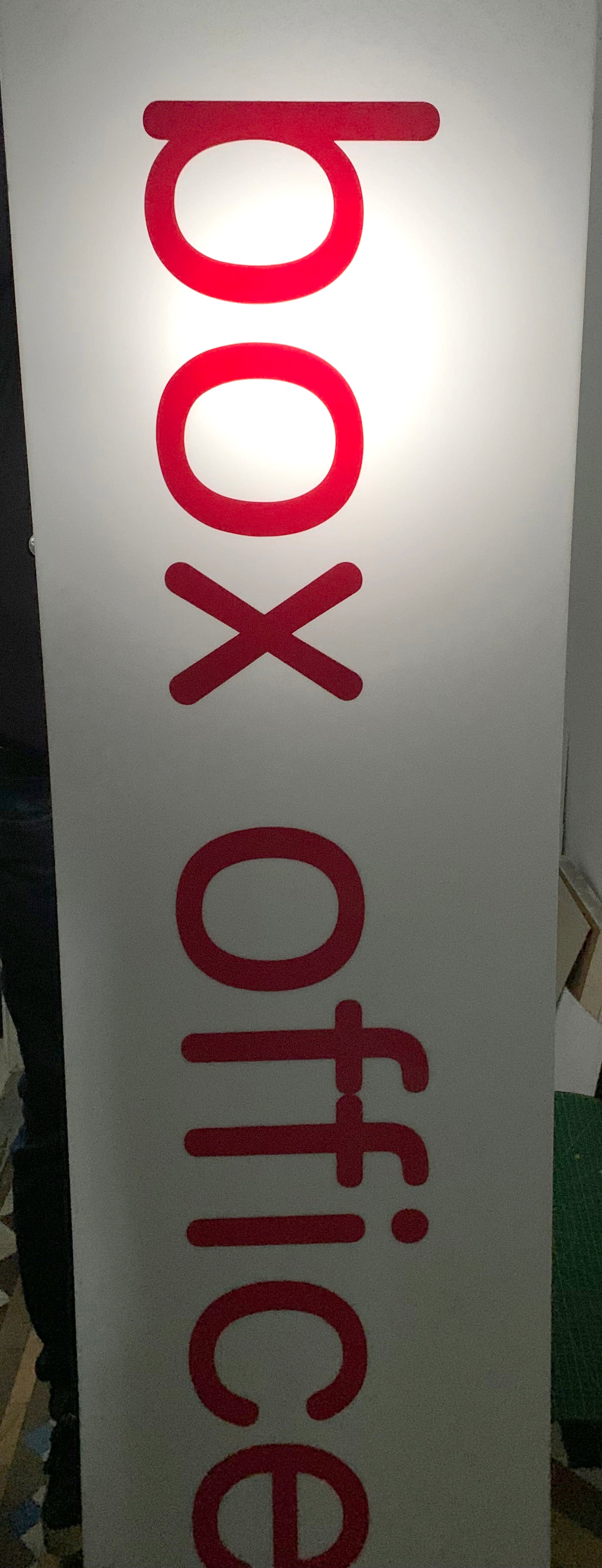 Large Original Kentish Town Forum HMV BOX OFFICE venue signage opaque Perspex