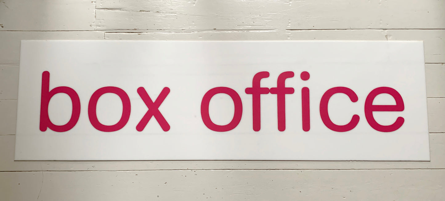 Large Original Kentish Town Forum HMV BOX OFFICE venue signage opaque Perspex