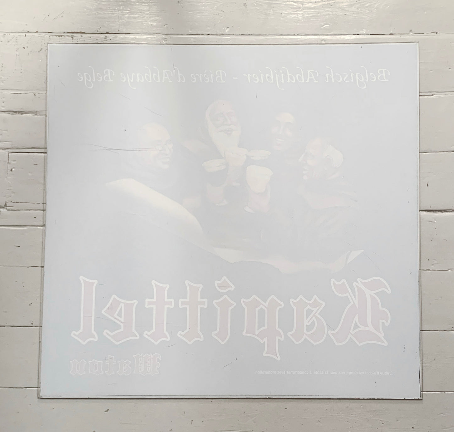 Rare, Genuine Belgium Beer Sign 'Kapittel Watou Biere d'Abbaye Belge' / Plexi-Glass