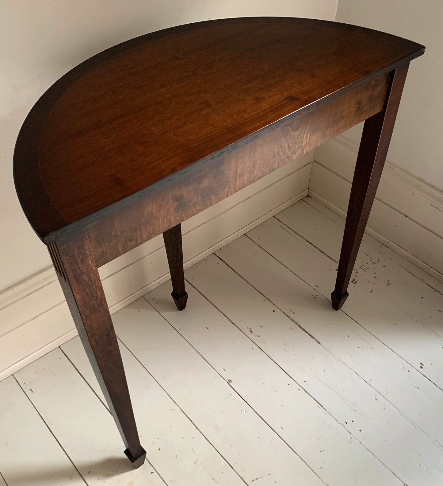 Fabulous Georgian Style Demi Lune Mahogany Hall / Console Table