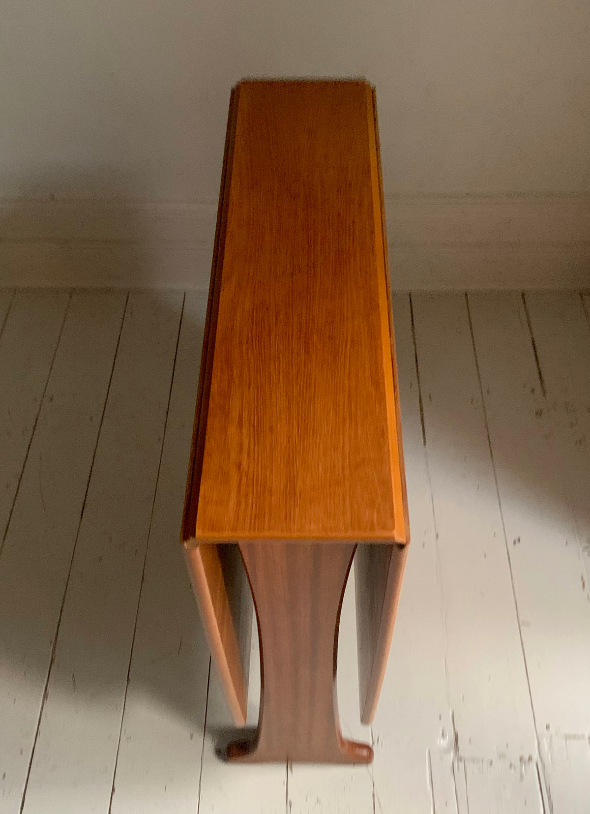 Mid Century Teak Dining Table - Drop Leaf And Extending, Seats Up to Six People