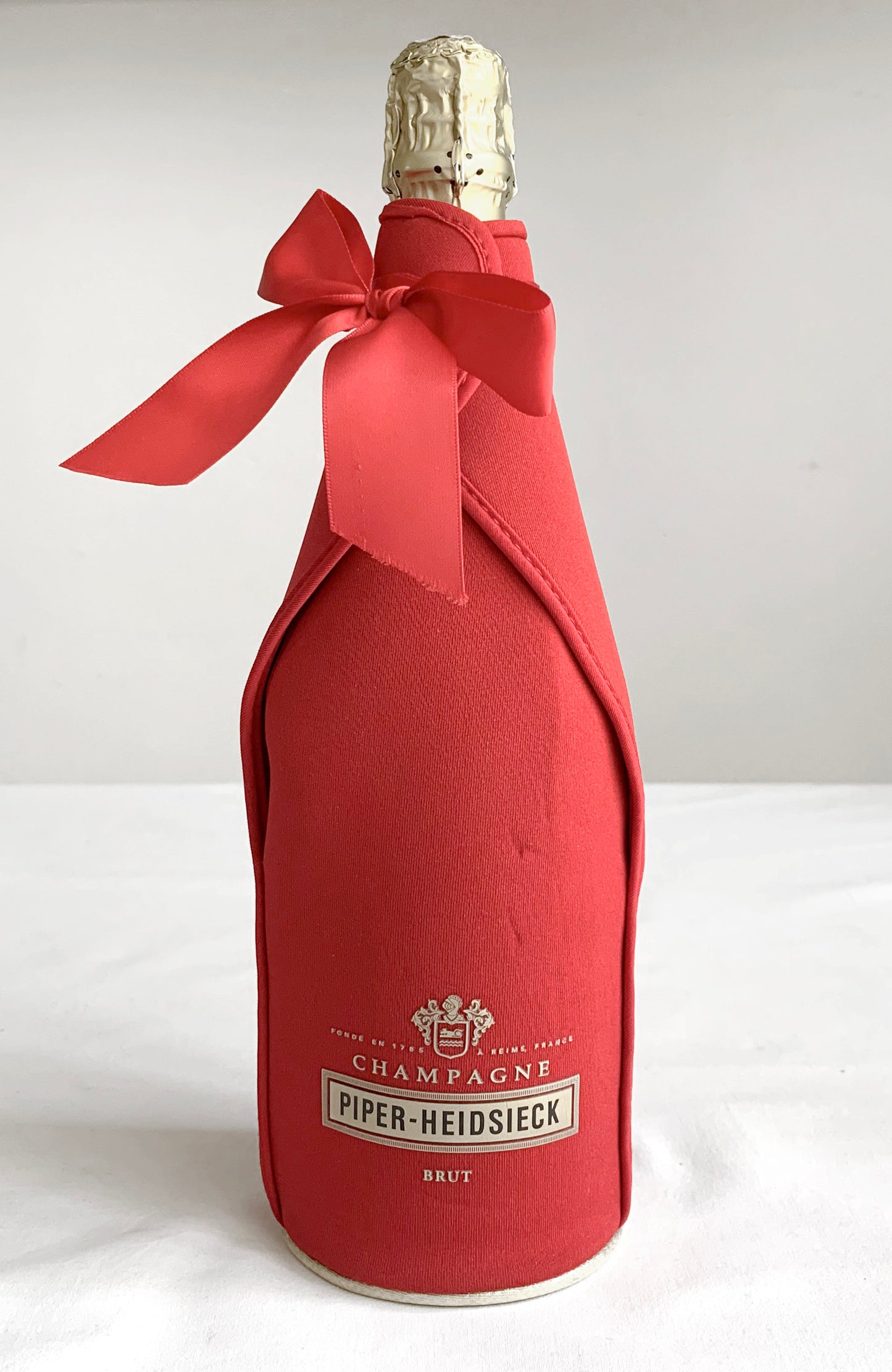 Piper Heidsieck Champagne Red Fabric Bottle Cooler Sleeve