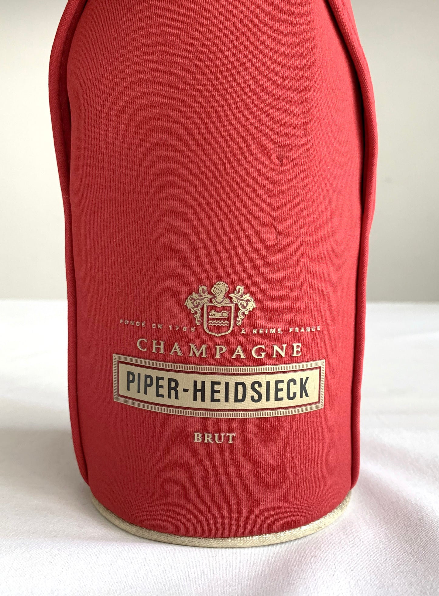 Piper Heidsieck Champagne Red Fabric Bottle Cooler Sleeve