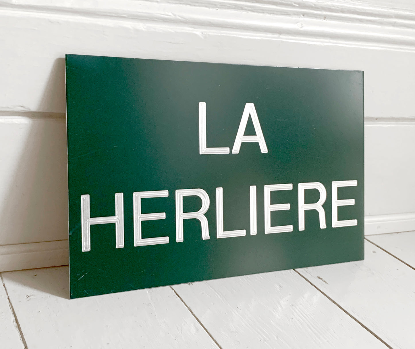 Rare French Town Sign 'La Herliere' / Small French Village