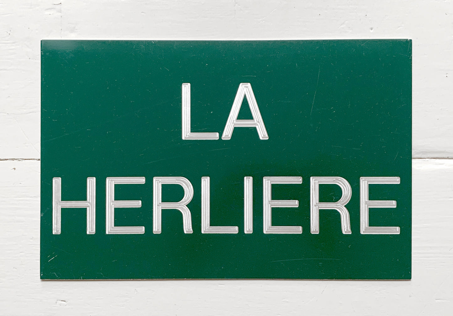 Rare French Town Sign 'La Herliere' / Small French Village