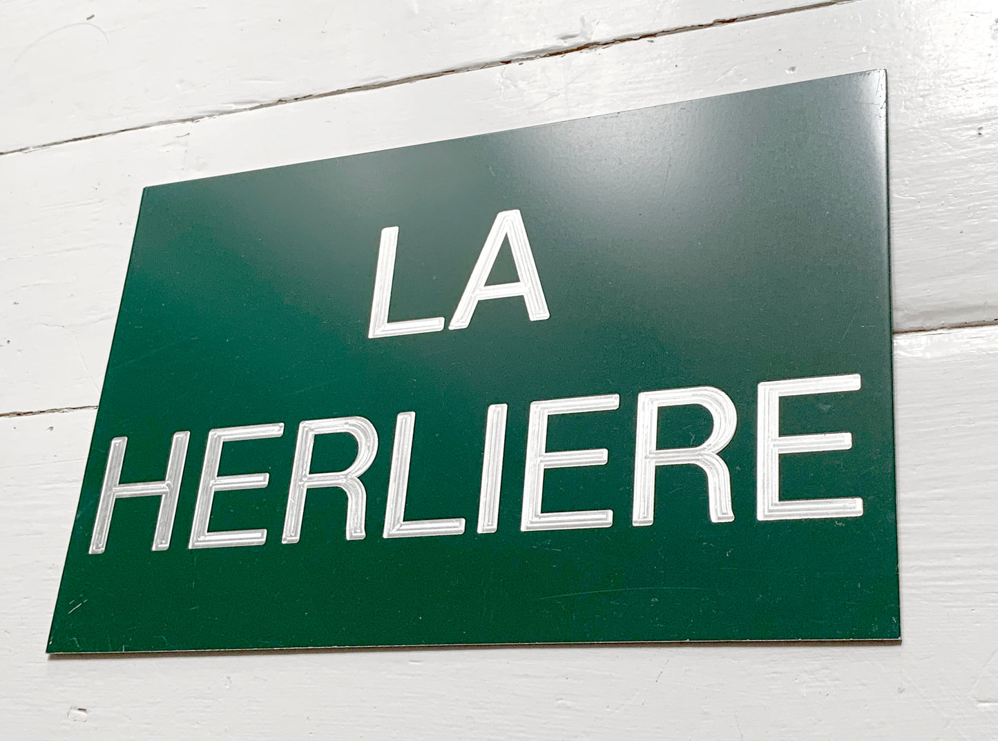 Rare French Town Sign 'La Herliere' / Small French Village