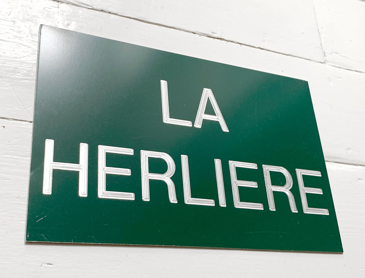 Rare French Town Sign 'La Herliere' / Small French Village