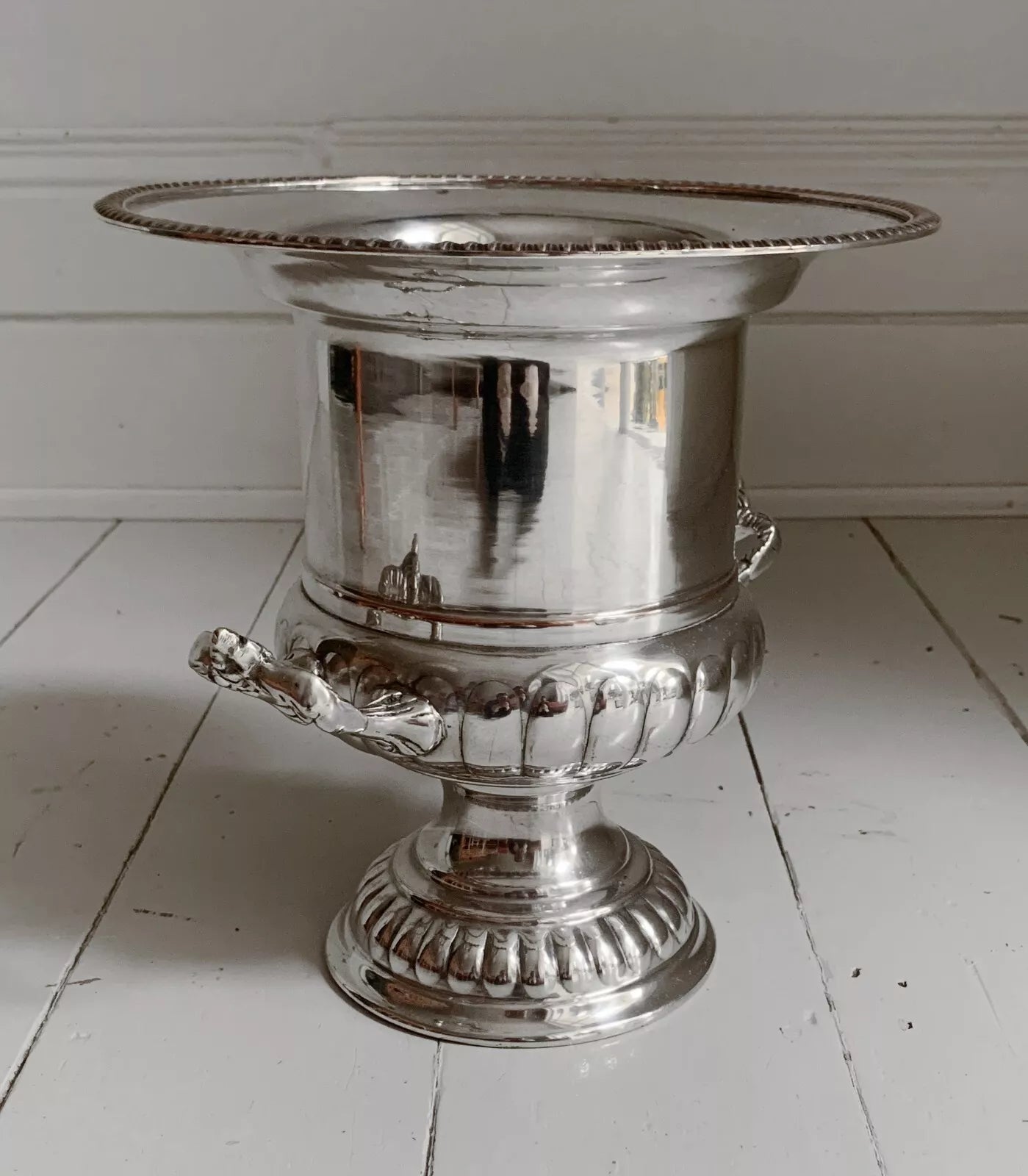 Vintage Silver Plated Champagne, Wine Cooler. Georgian, (Roman, Greek) Urn Style