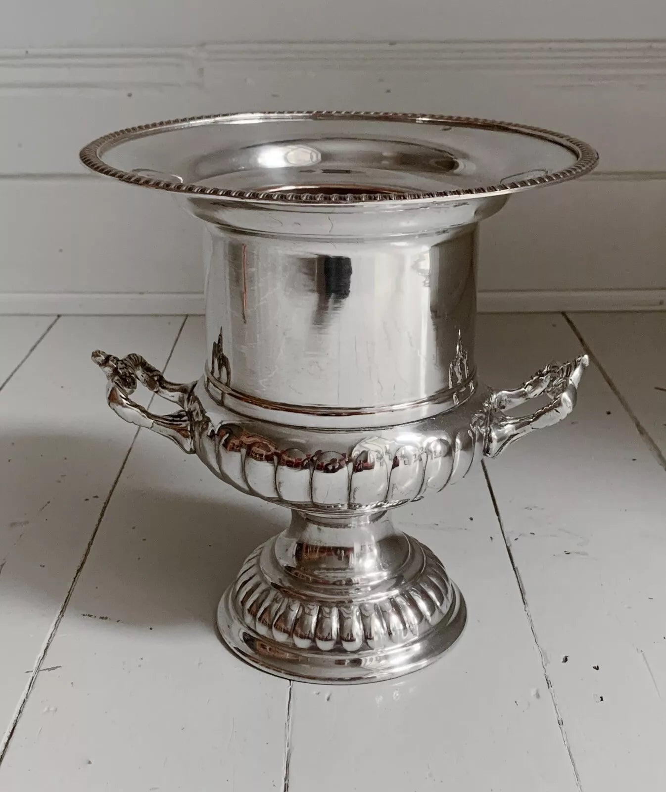 Vintage Silver Plated Champagne, Wine Cooler. Georgian, (Roman, Greek) Urn Style