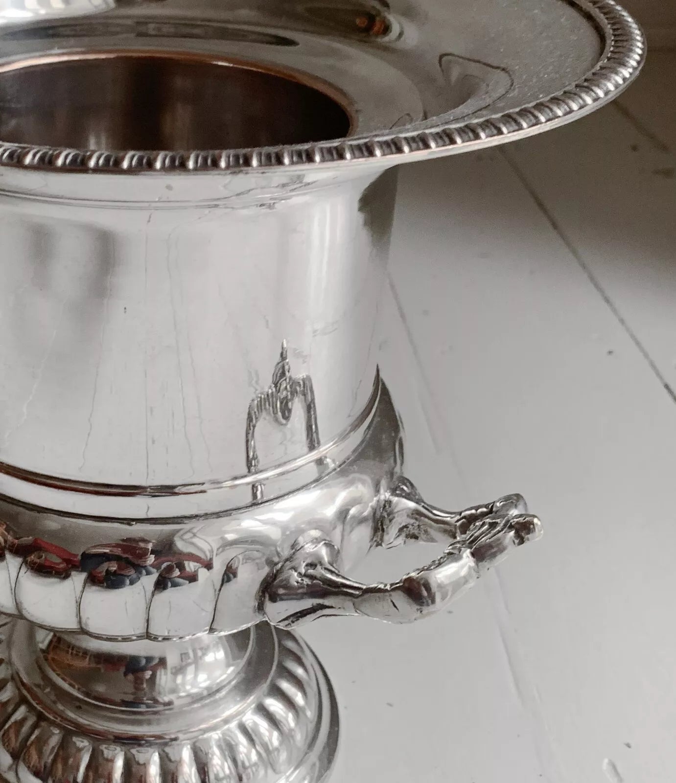 Vintage Silver Plated Champagne, Wine Cooler. Georgian, (Roman, Greek) Urn Style
