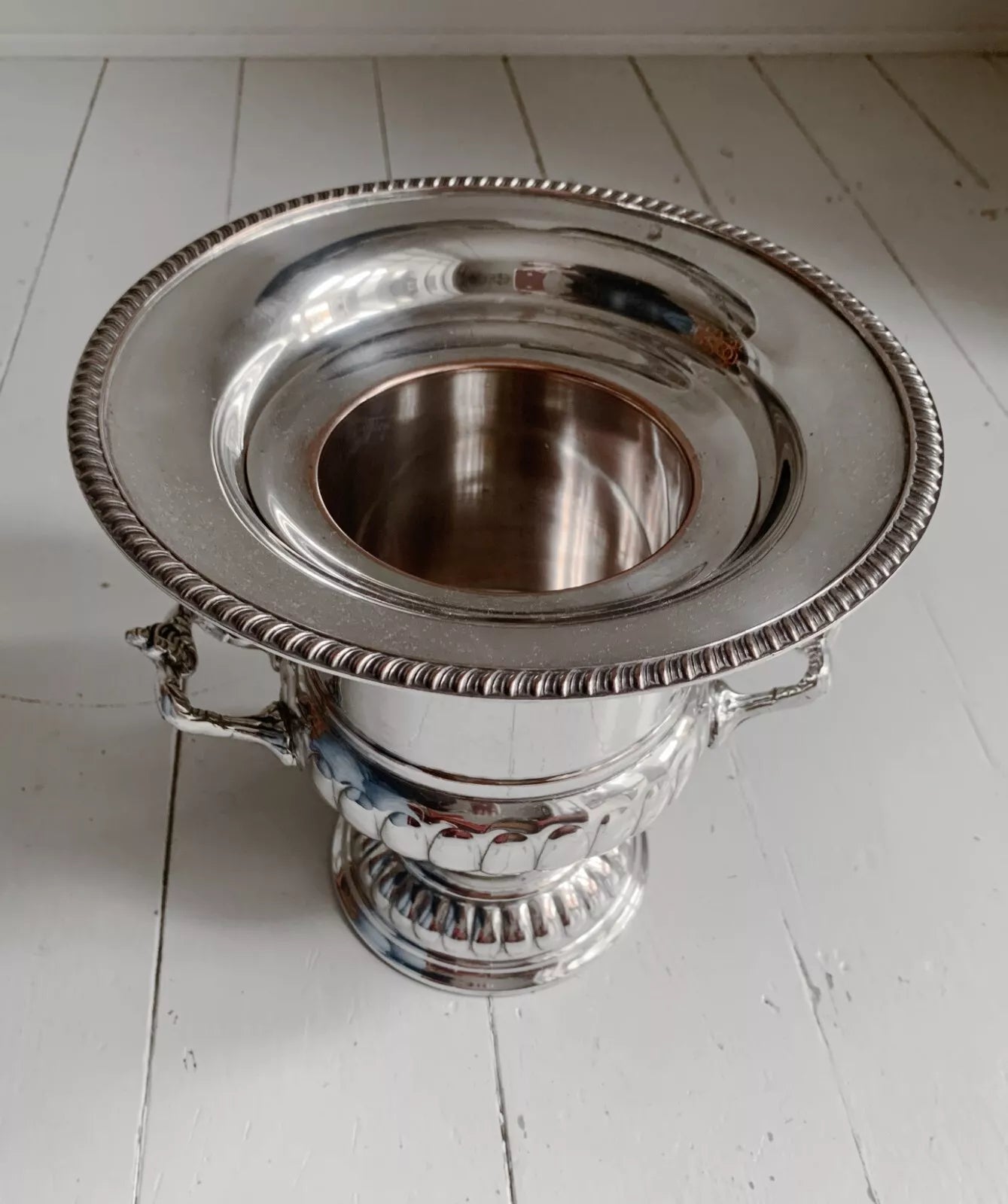 Vintage Silver Plated Champagne, Wine Cooler. Georgian, (Roman, Greek) Urn Style