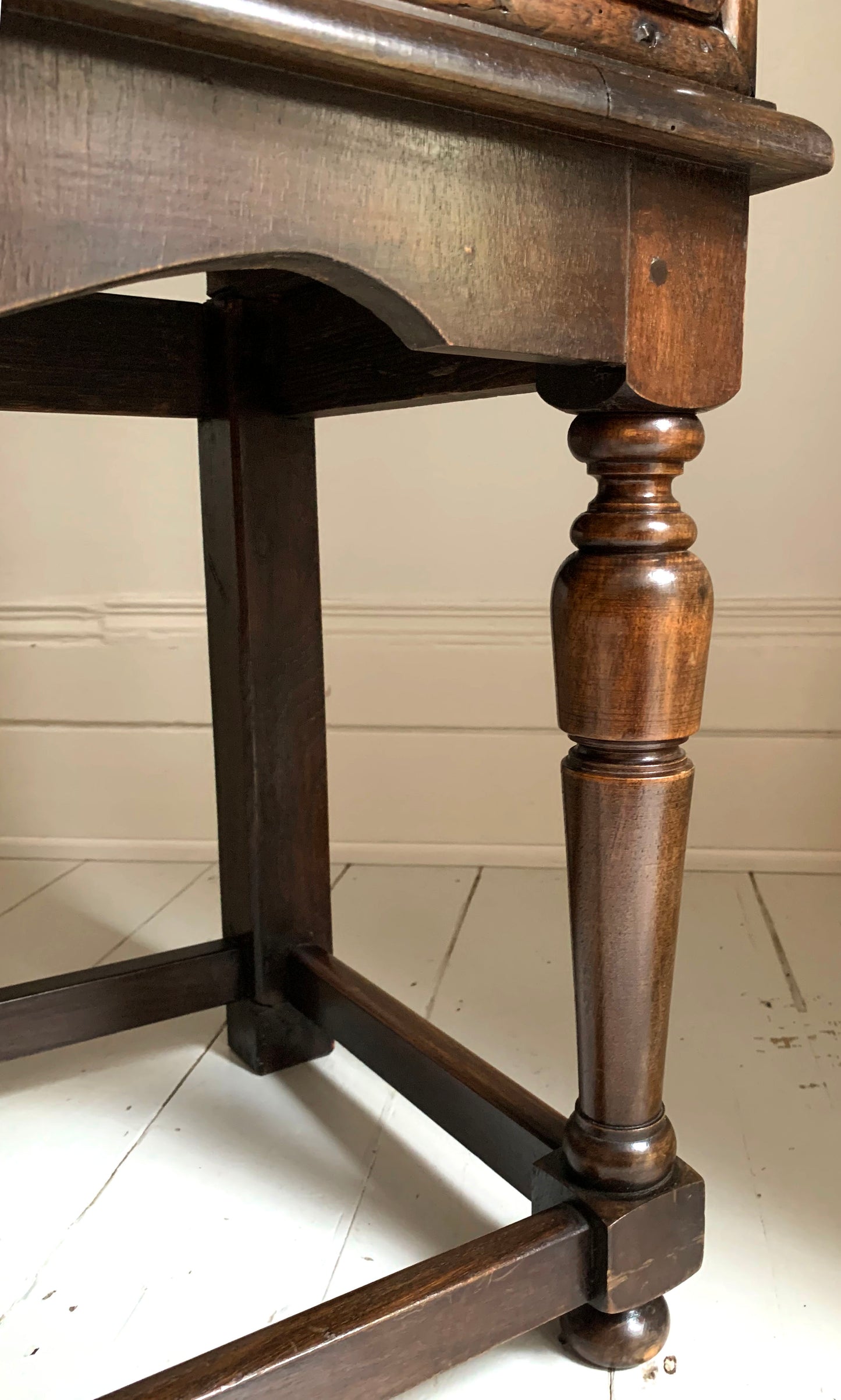 Stunning Antique Oak Four Drawer Chest of Drawers on Jacobean Style Stand