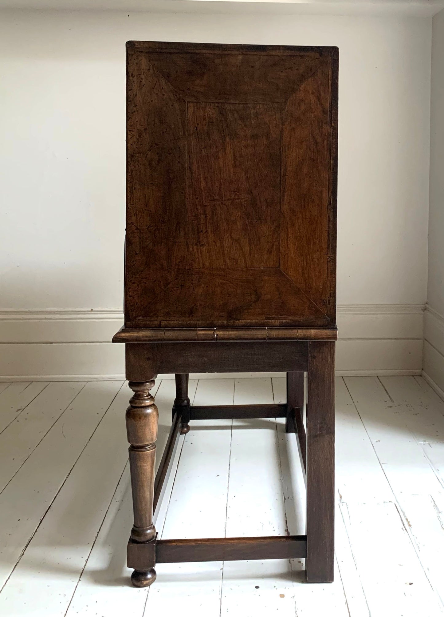 Stunning Antique Oak Four Drawer Chest of Drawers on Jacobean Style Stand