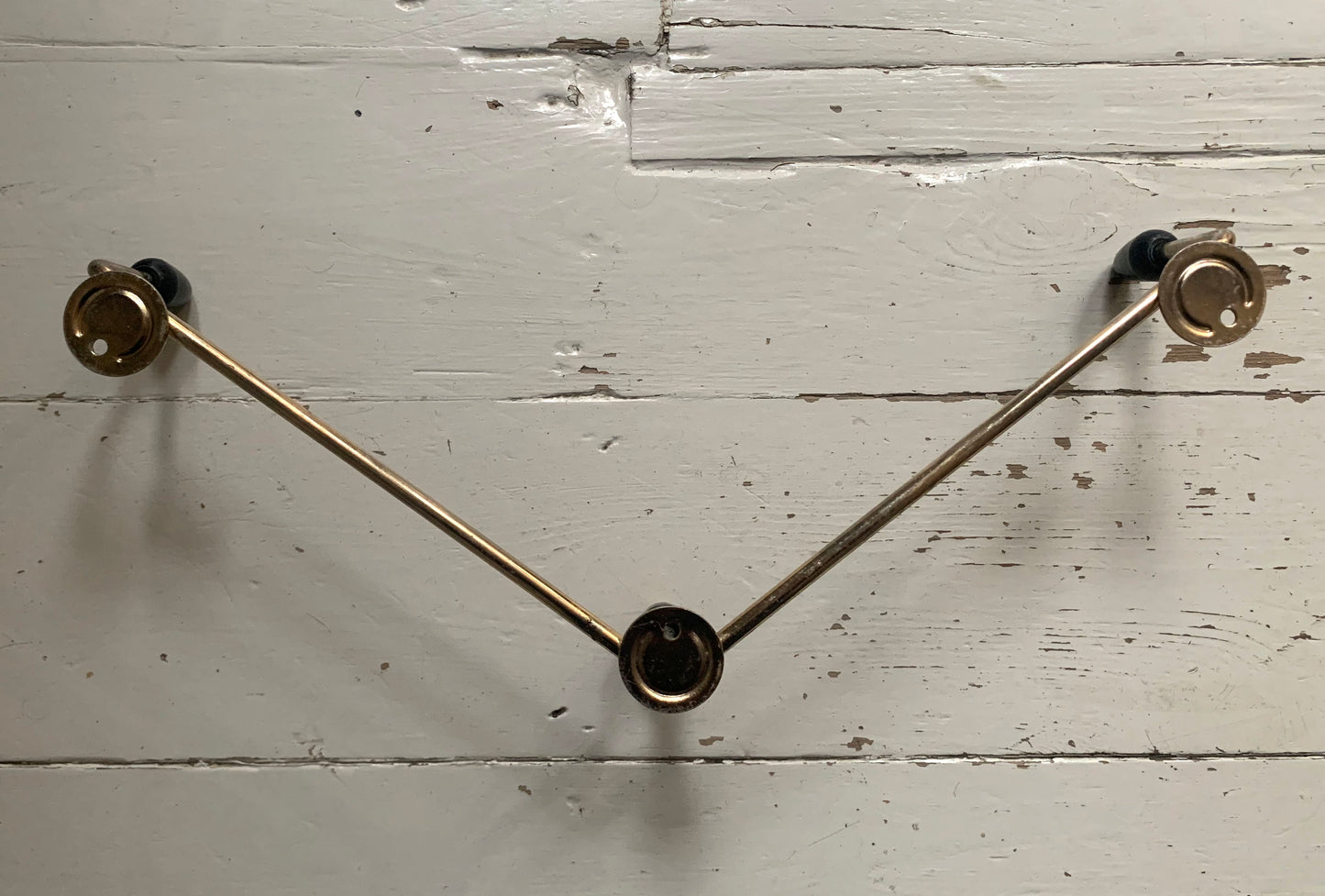 Vintage 1950s/60s Atomic Sputnik Black on Gold 3 x 3 Sets of Wall Mounted Hooks