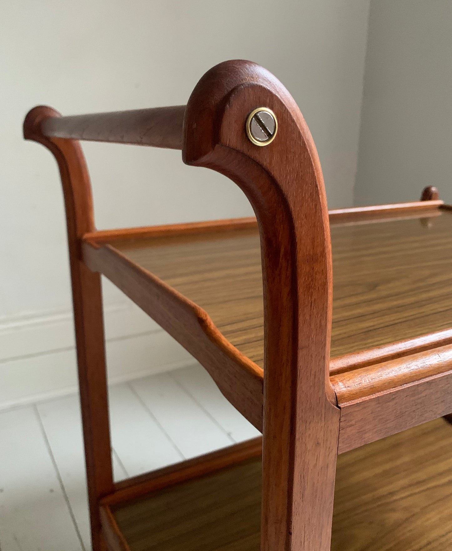 Vintage 1950s Teak Trolley with Removeable Trays - Drinks Tea Trolley / Bar Cart