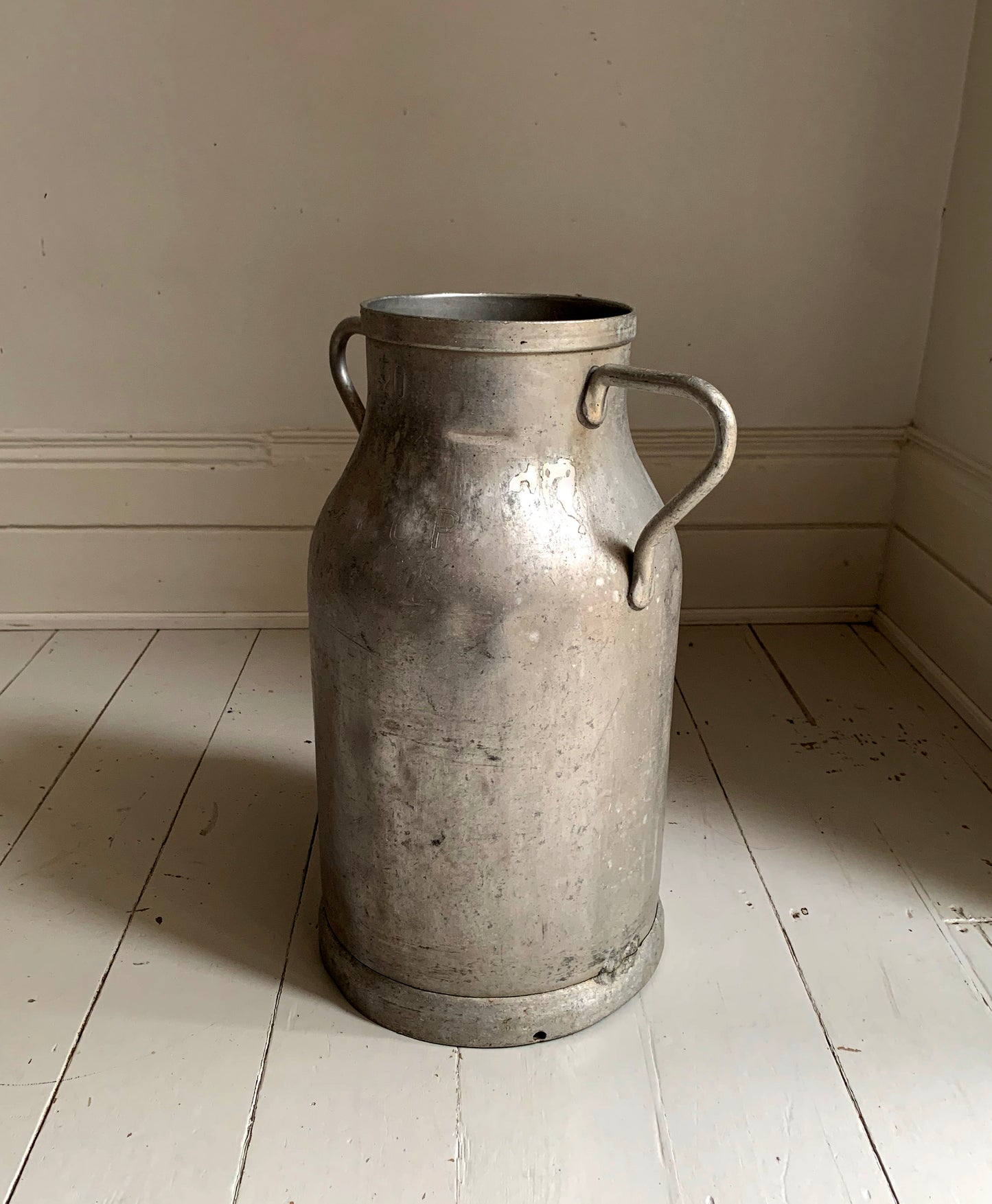 Vintage French Galvanised Aluminium Milk Churn / Planter - 20 litres
