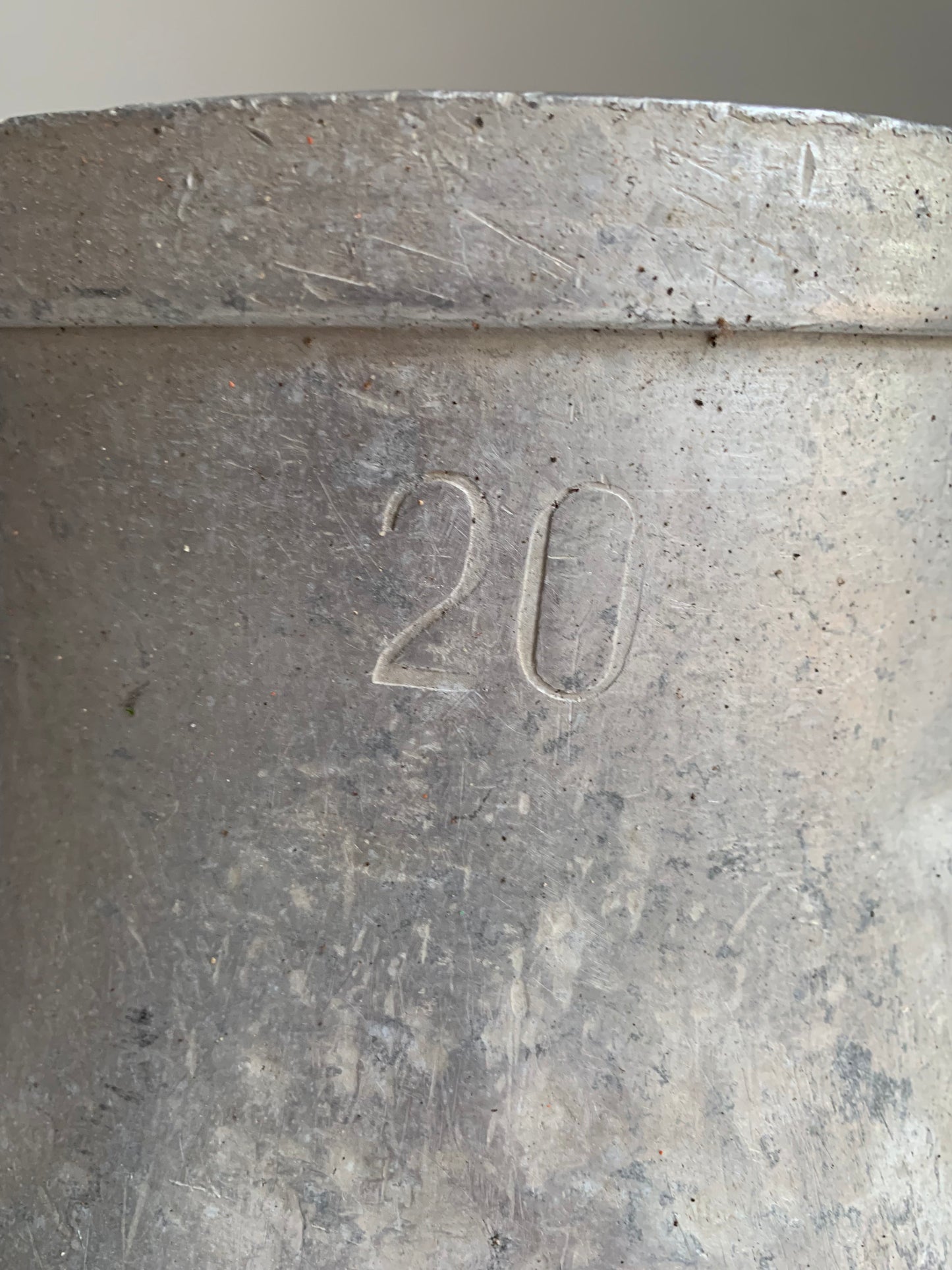 Vintage French Galvanised Aluminium Milk Churn / Planter - 20 litres
