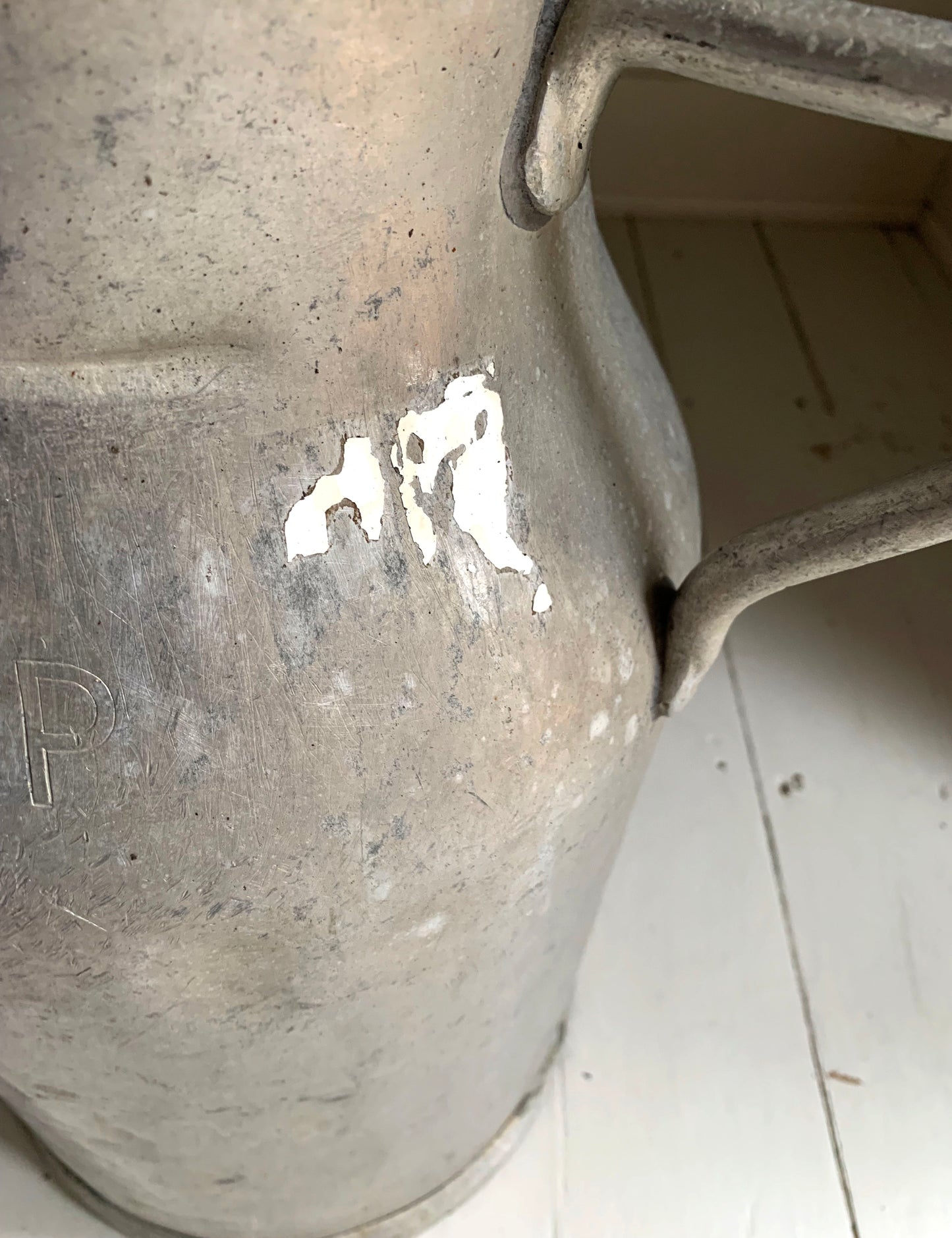 Vintage French Galvanised Aluminium Milk Churn / Planter - 20 litres