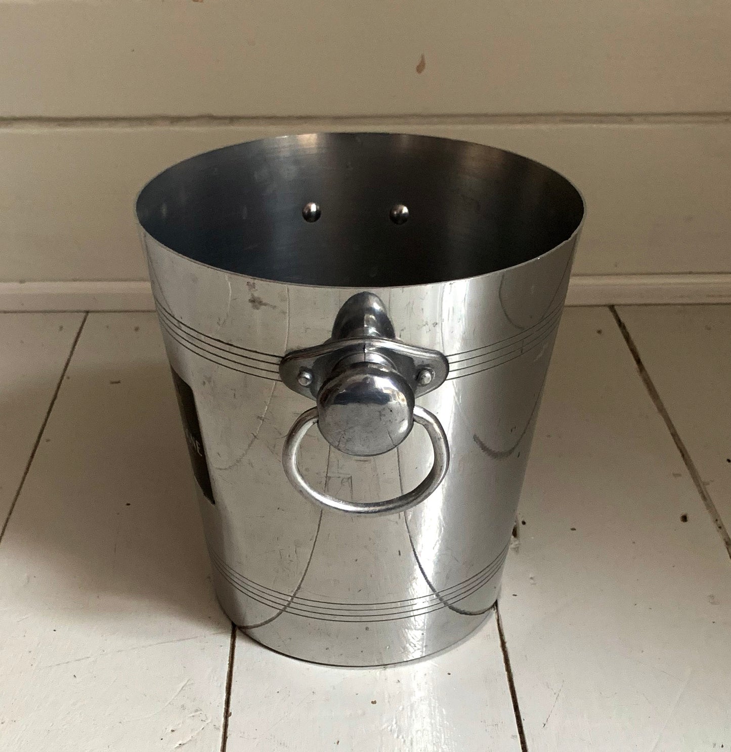 Vintage French Mailly Champagne Aluminium Ice Bucket
