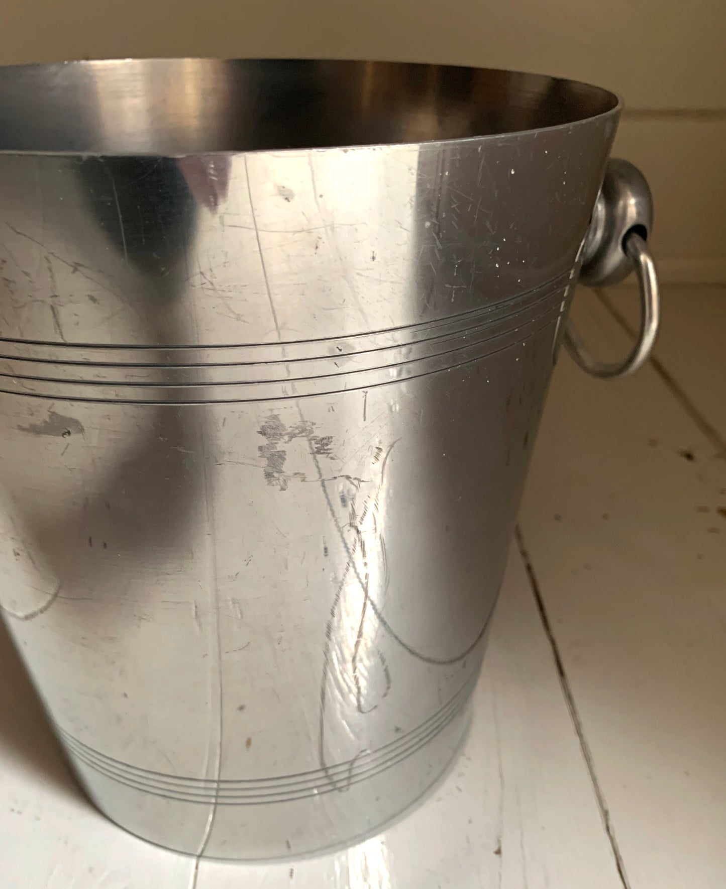 Vintage French Mailly Champagne Aluminium Ice Bucket