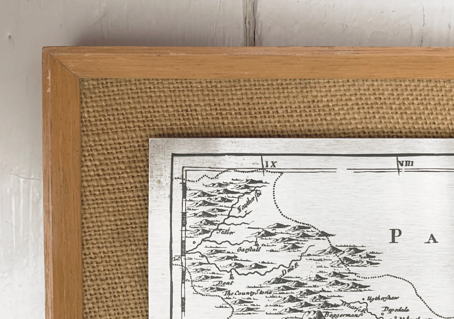 Vintage Map / West Riding Yorkshire / Printed On Steel / 1970's / Robert Morden
