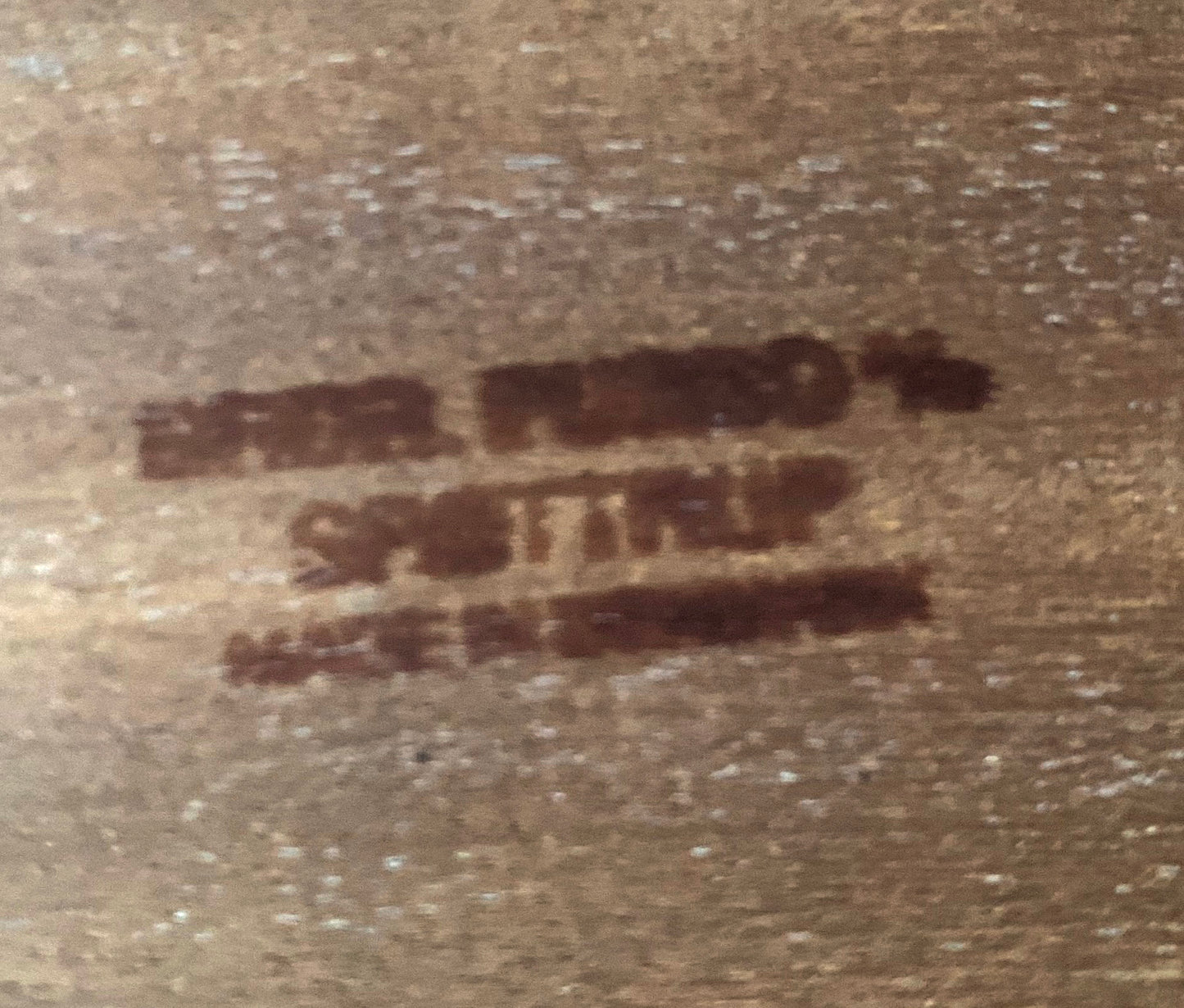 Vintage Mid Century Modern Dark Teak Drinks Trolley / Bar Cart With Brass Wheels