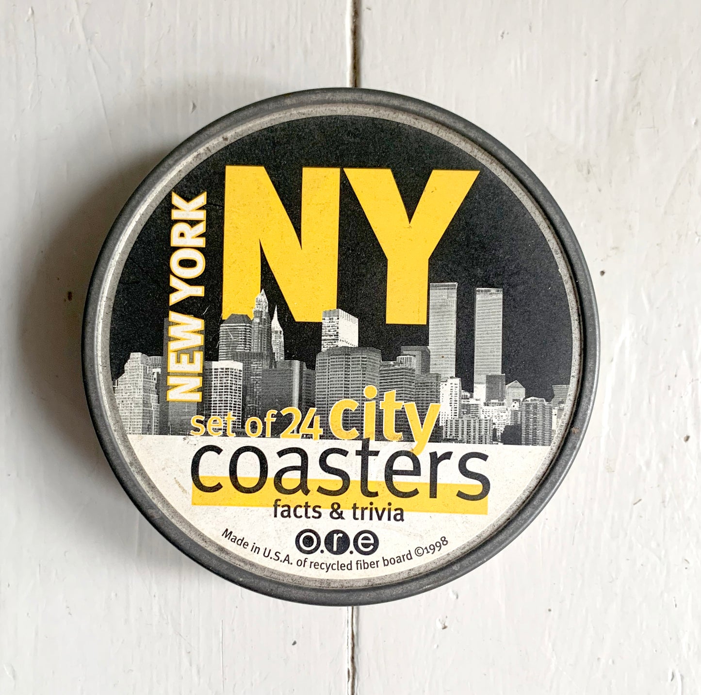 Vintage New York Set of 24 Facts & Trivia Cardboard Coasters