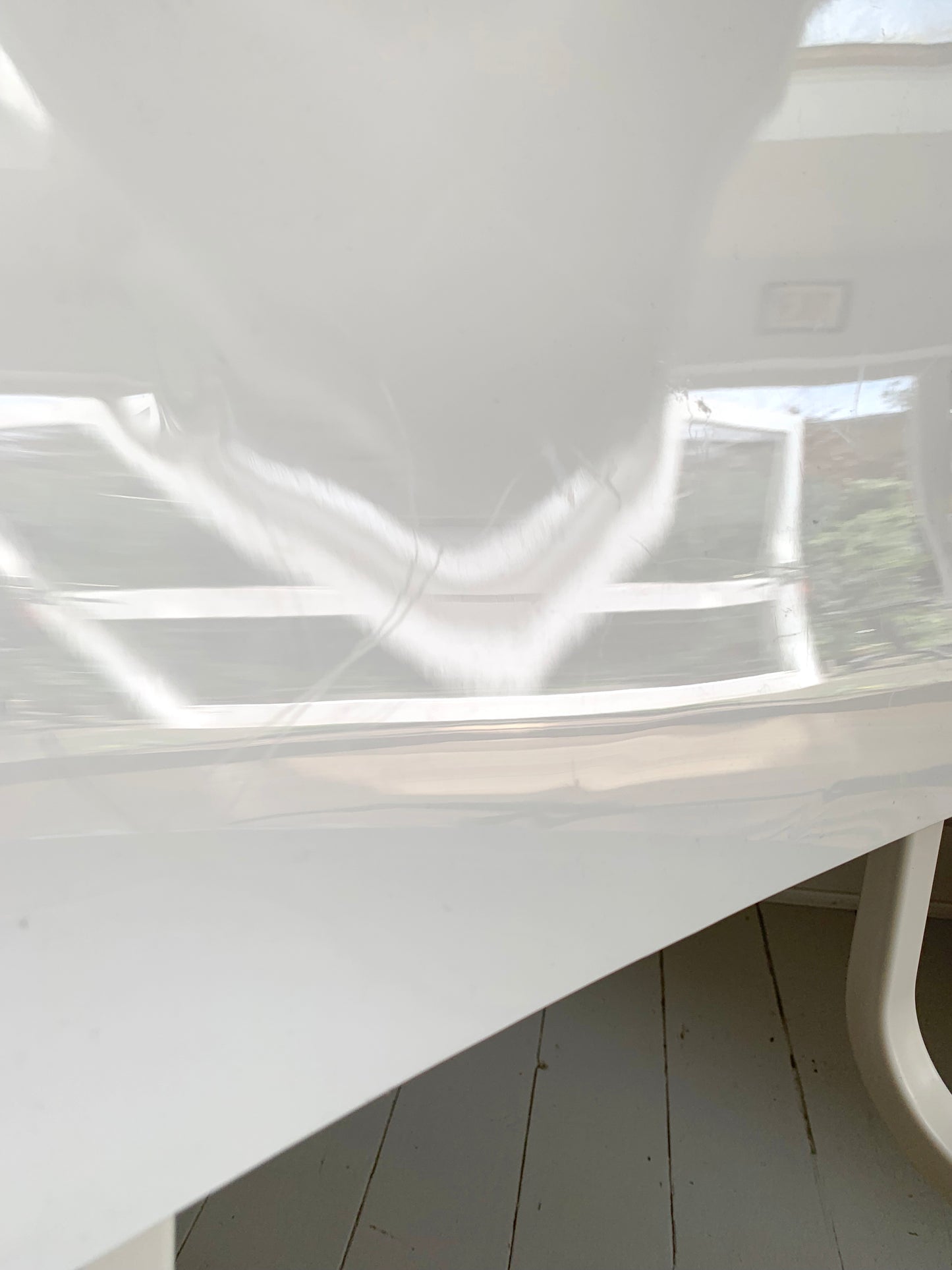A Pair of Friso Kramer for Ahrend 'Revolt' White High Gloss Dining Chairs