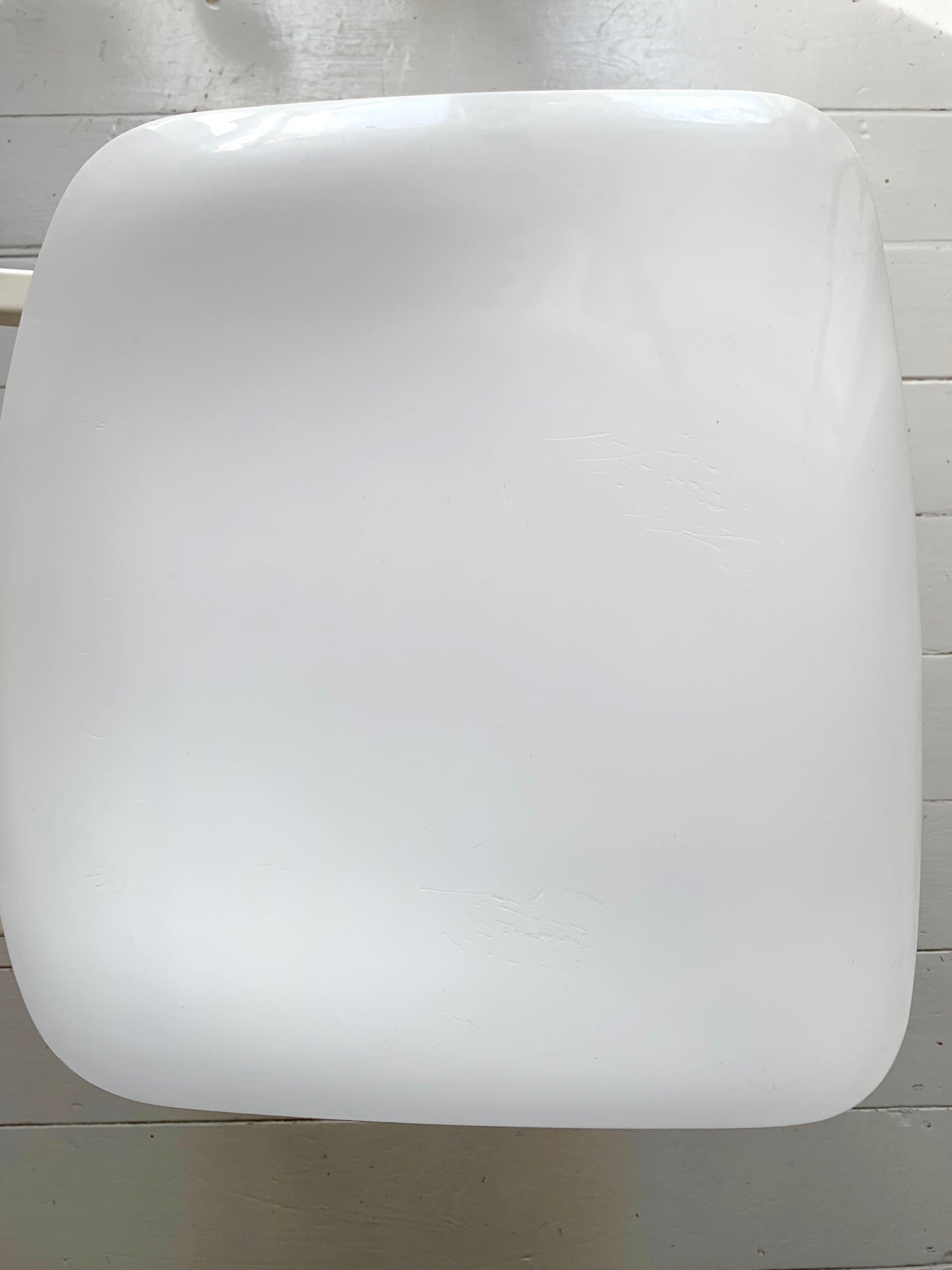 A Pair of Friso Kramer for Ahrend 'Revolt' White High Gloss Dining Chairs