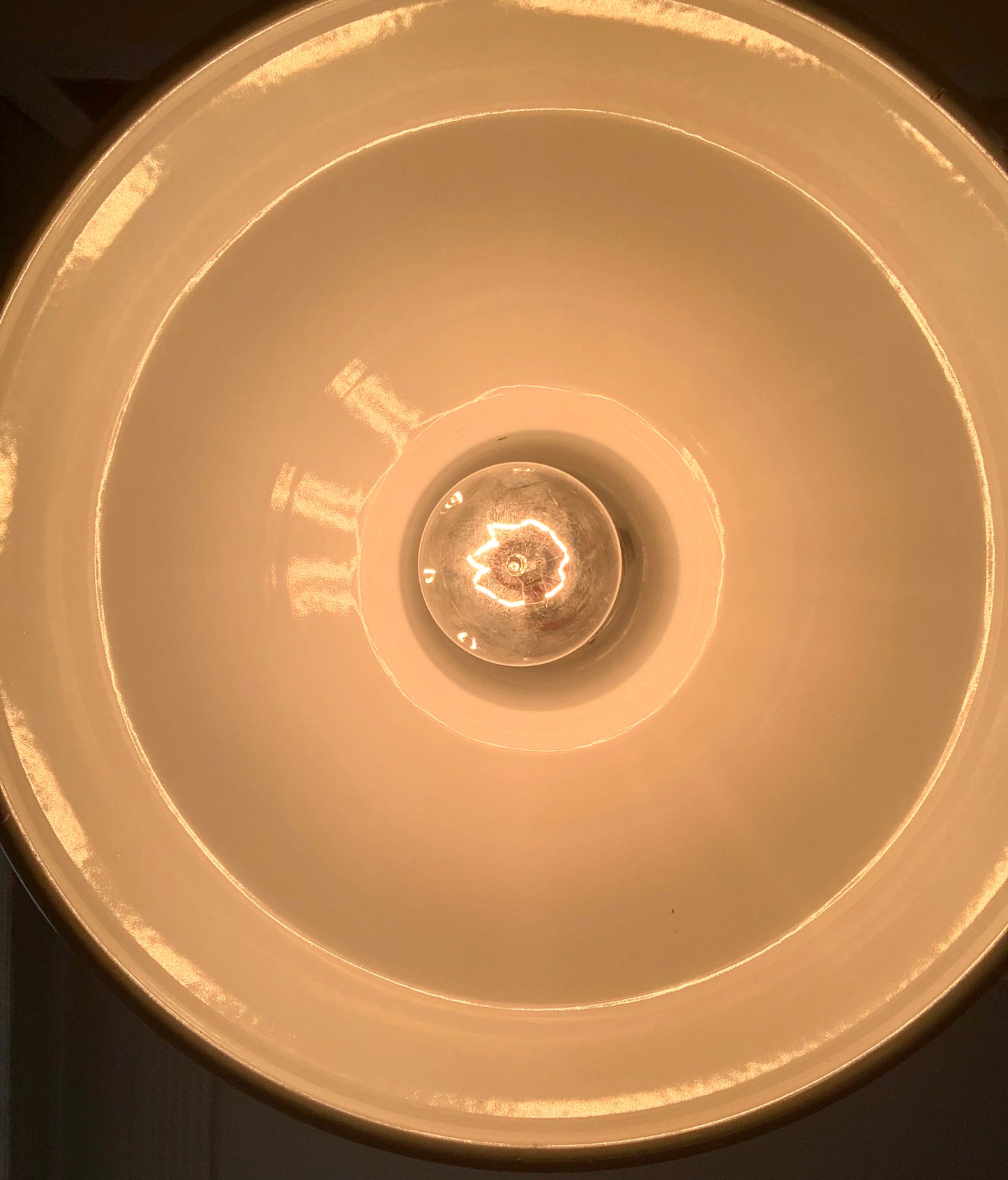 Vintage Industrial Light-Mid-Tone Grey Enamel Pendant Lightshade with Hanging Hook