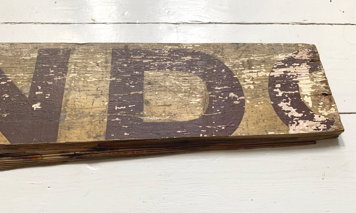 Genuine GWR (?) Part Wooden Destination Board / London - Llandudno (?)