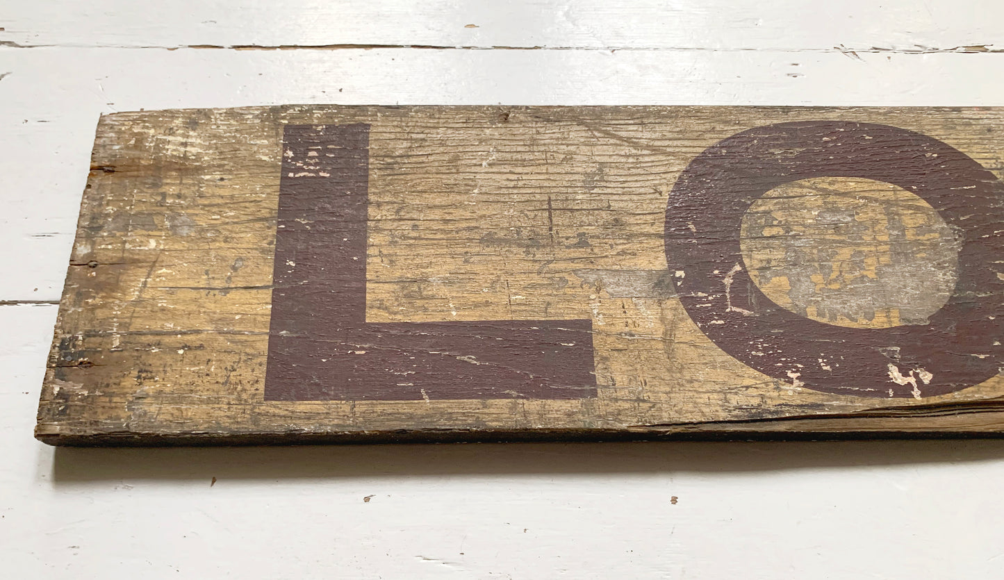 Genuine GWR (?) Part Wooden Destination Board / London - Llandudno (?)
