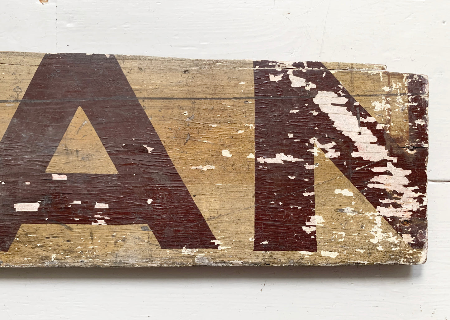 Genuine GWR (?) Part Wooden Destination Board / London - Llandudno (?)