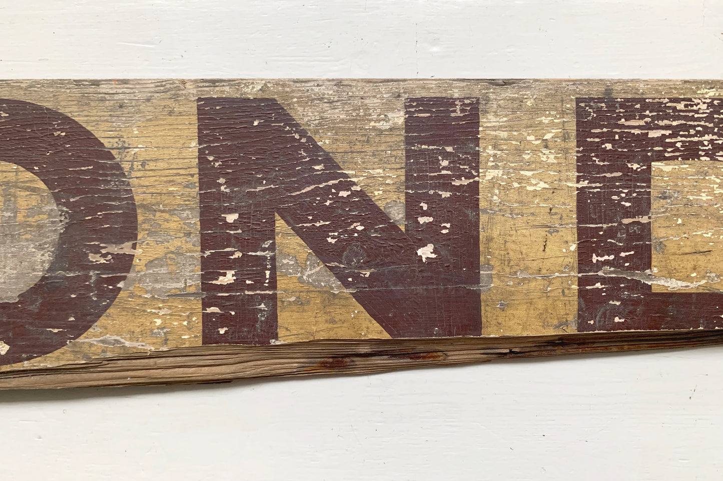 Genuine GWR (?) Part Wooden Destination Board / London - Llandudno (?)