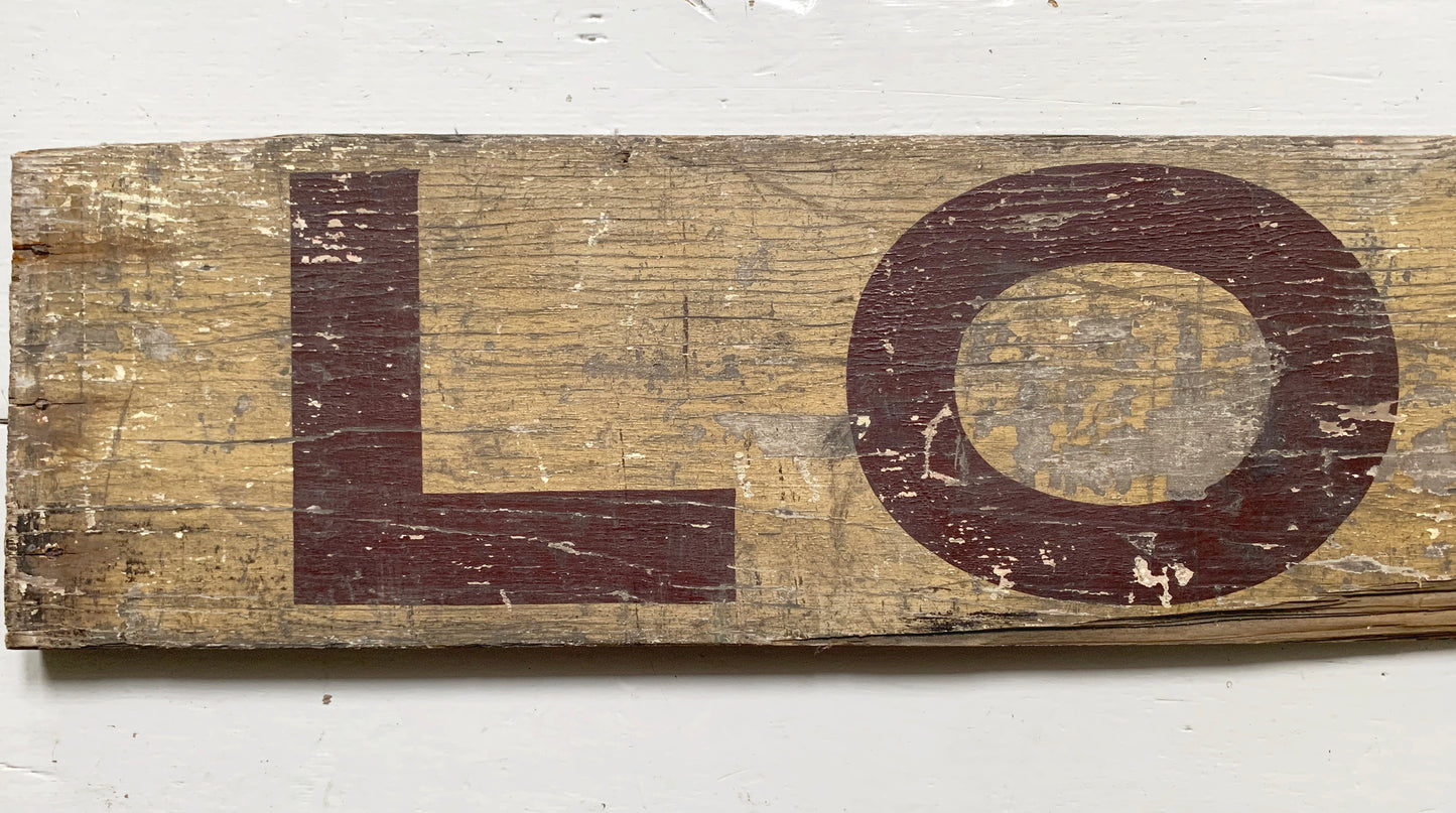 Genuine GWR (?) Part Wooden Destination Board / London - Llandudno (?)