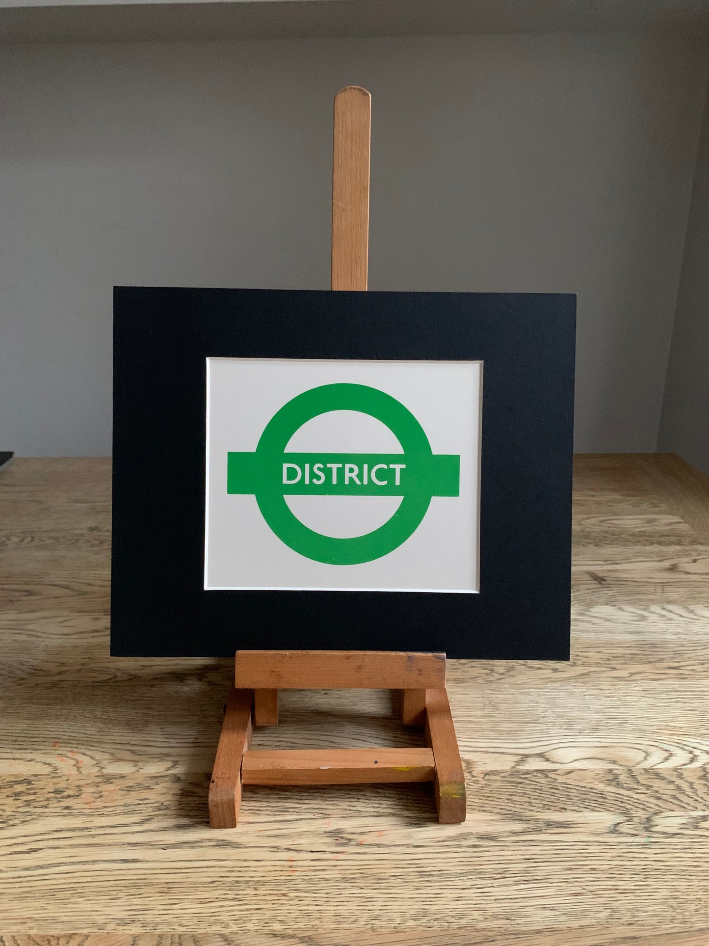 Genuine Vintage 'District Line' Paper Roundel - 10x8in - Ready to Frame