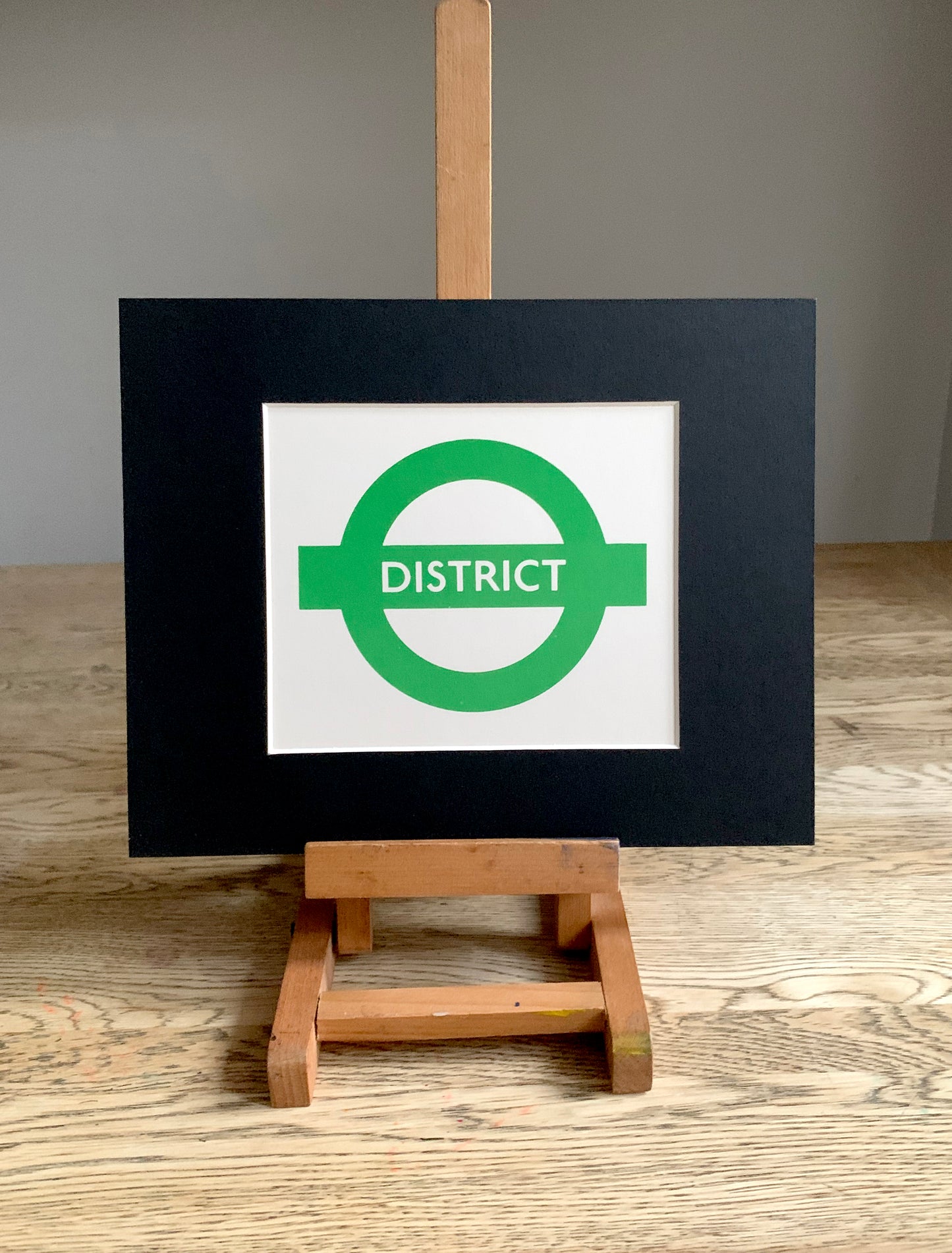 Genuine Vintage 'District Line' Paper Roundel - 10x8in - Ready to Frame