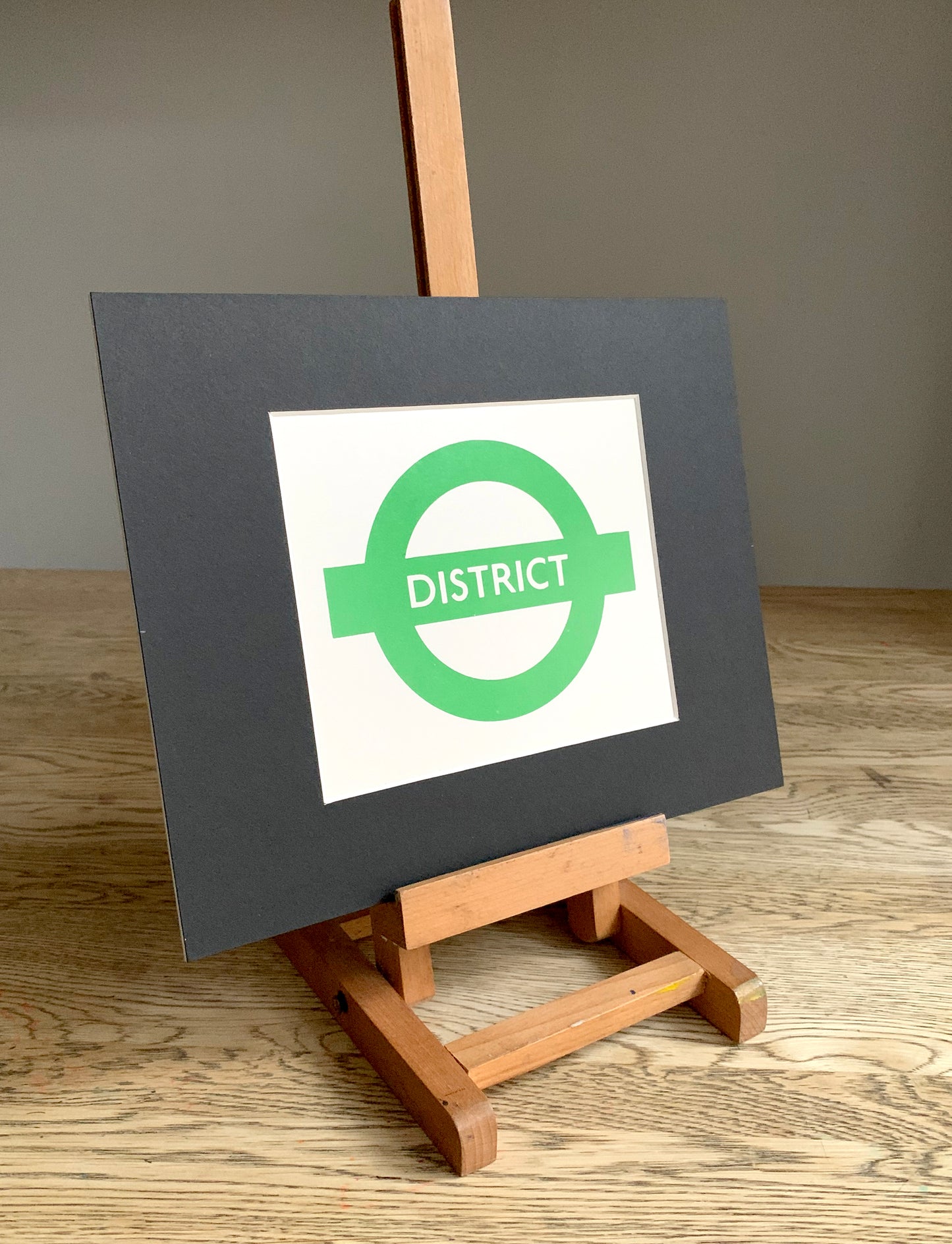 Genuine Vintage 'District Line' Paper Roundel - 10x8in - Ready to Frame