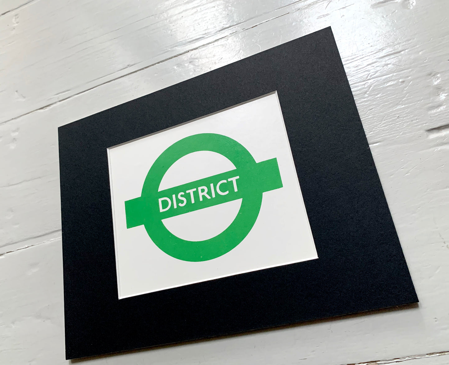 Genuine Vintage 'District Line' Paper Roundel - 10x8in - Ready to Frame