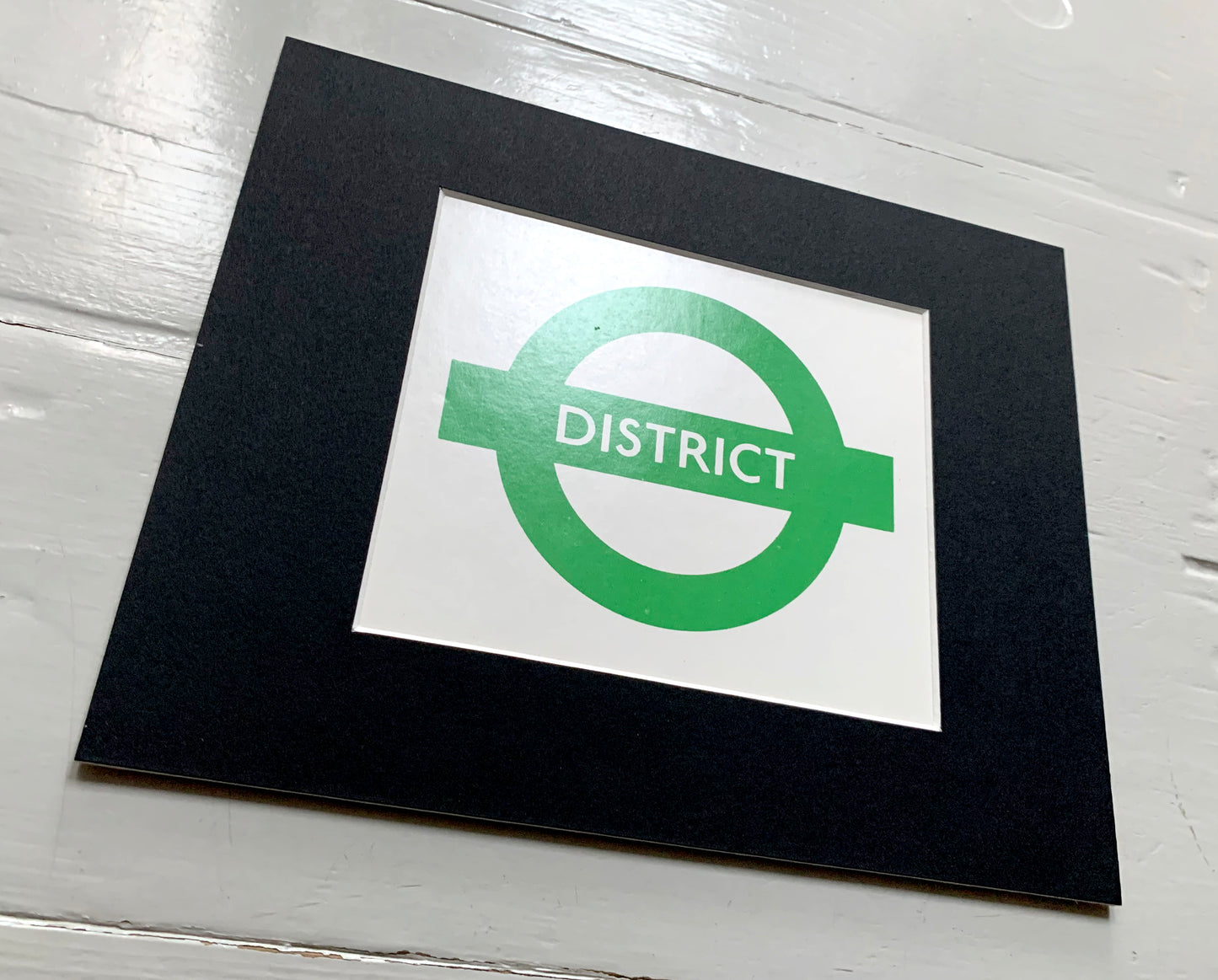 Genuine Vintage 'District Line' Paper Roundel - 10x8in - Ready to Frame