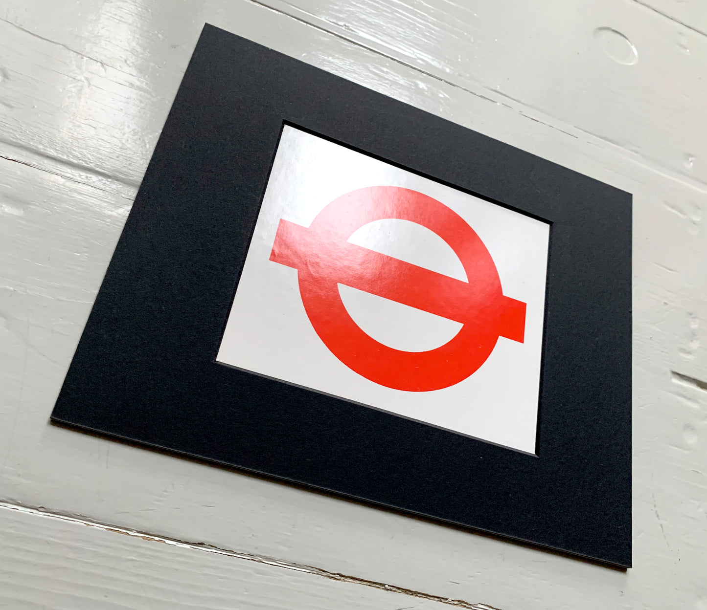 Genuine Vintage 'Central Line' Paper Roundel - 10x8in - Ready to Frame