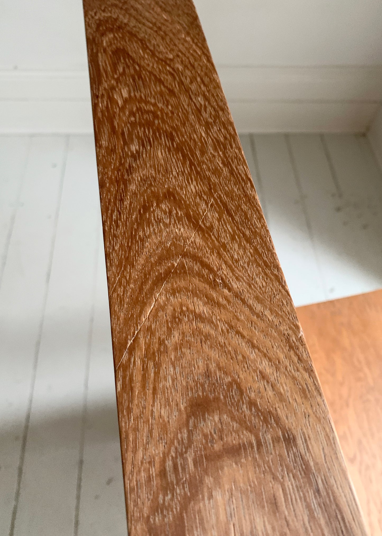 Pair of Vintage Solid English Oak Hall Chairs - Art Deco Church Altar Chairs