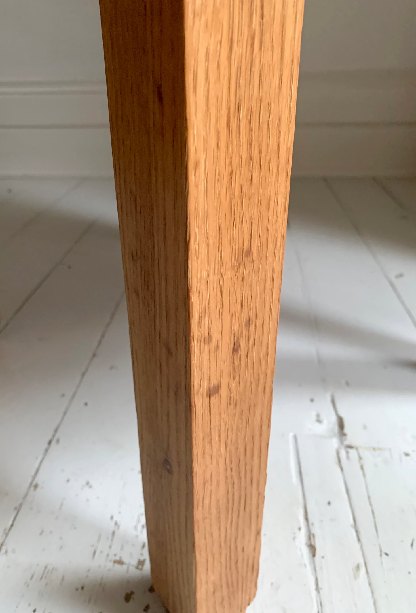 Pair of Vintage Solid English Oak Hall Chairs - Art Deco Church Altar Chairs